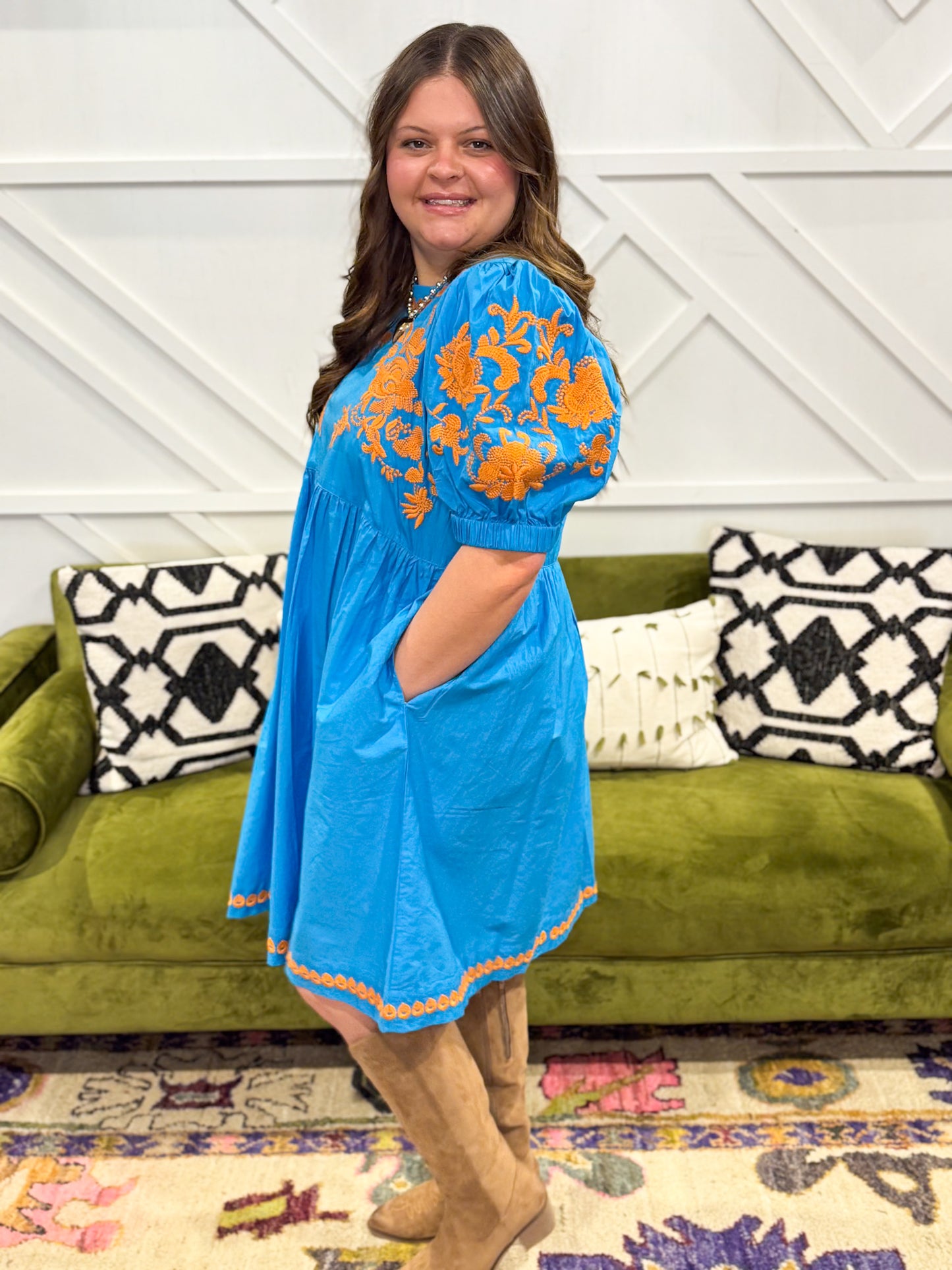 Lorena Embroidered Dress