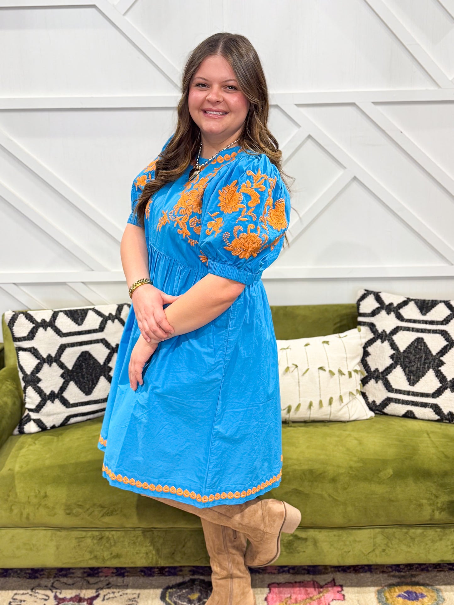 Lorena Embroidered Dress