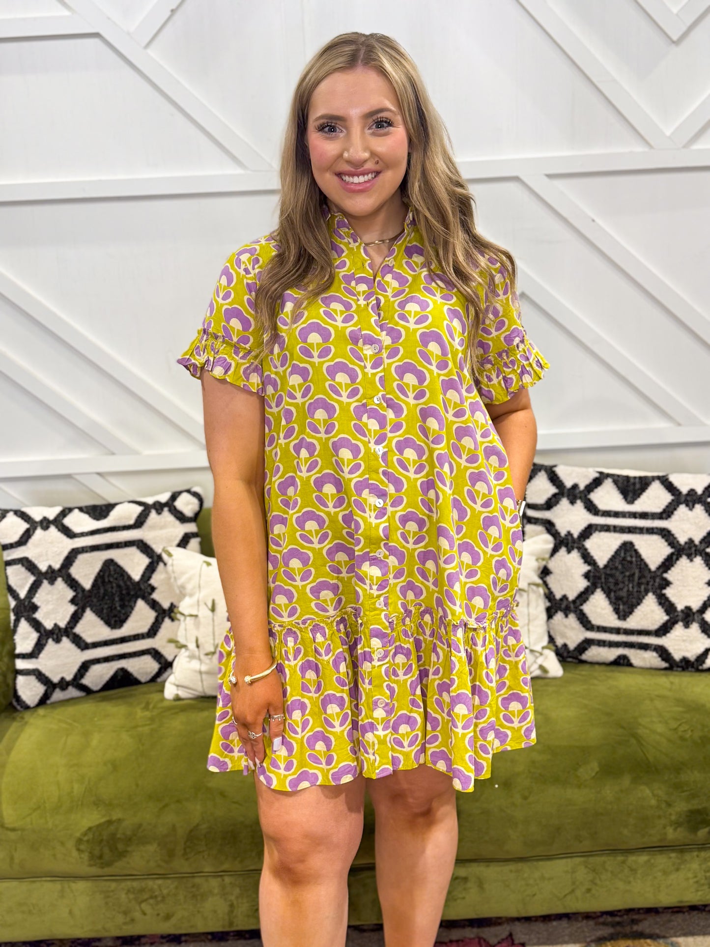 Shift Into Ruffles Dress