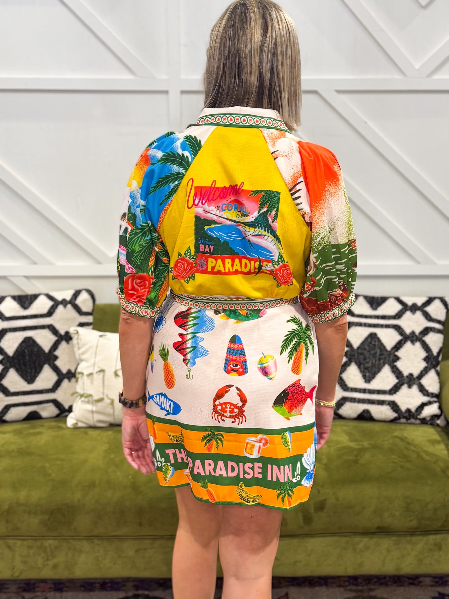 Tropical Summer Print Dress