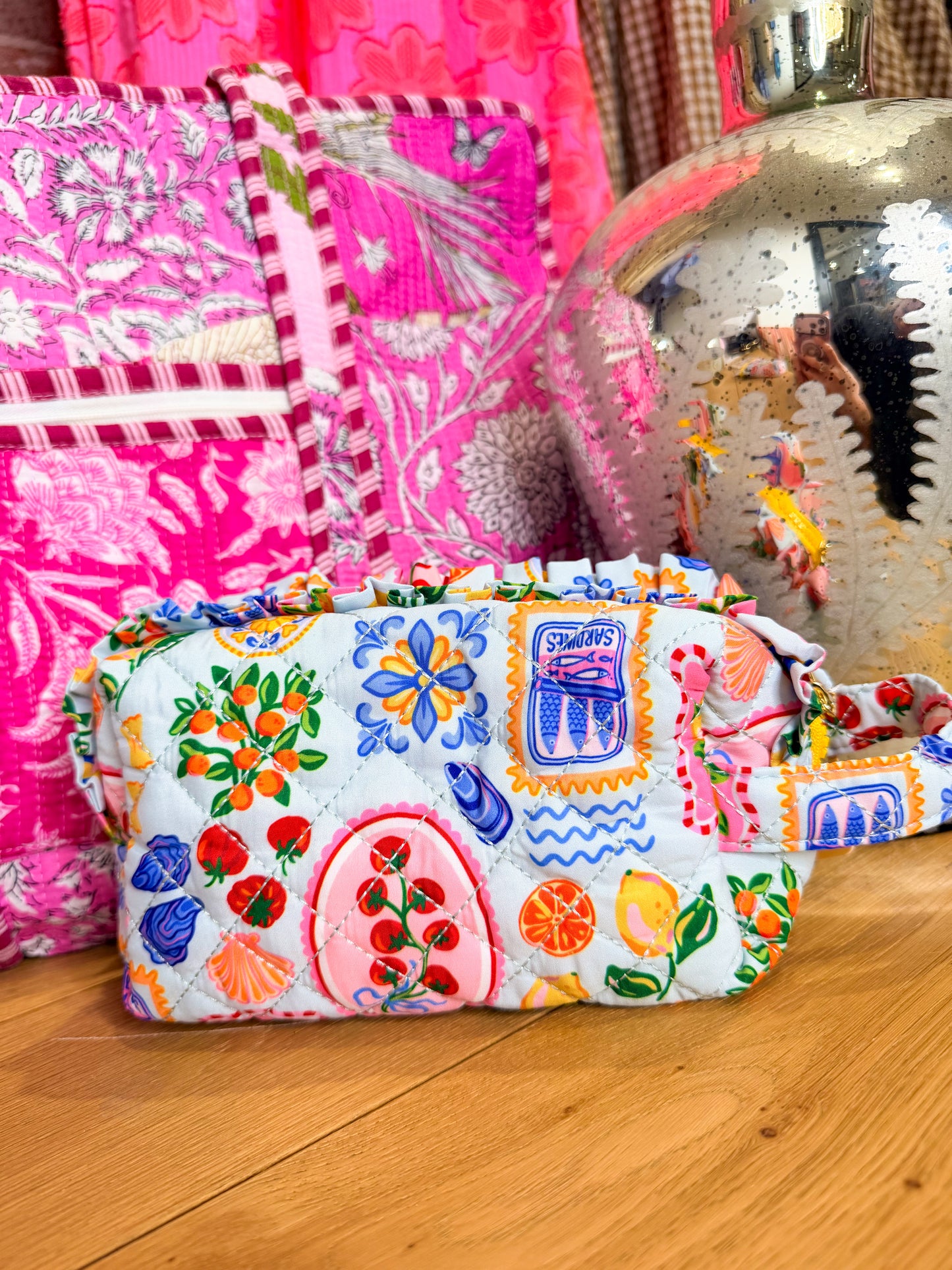 Quilted Cosmetic Pouch