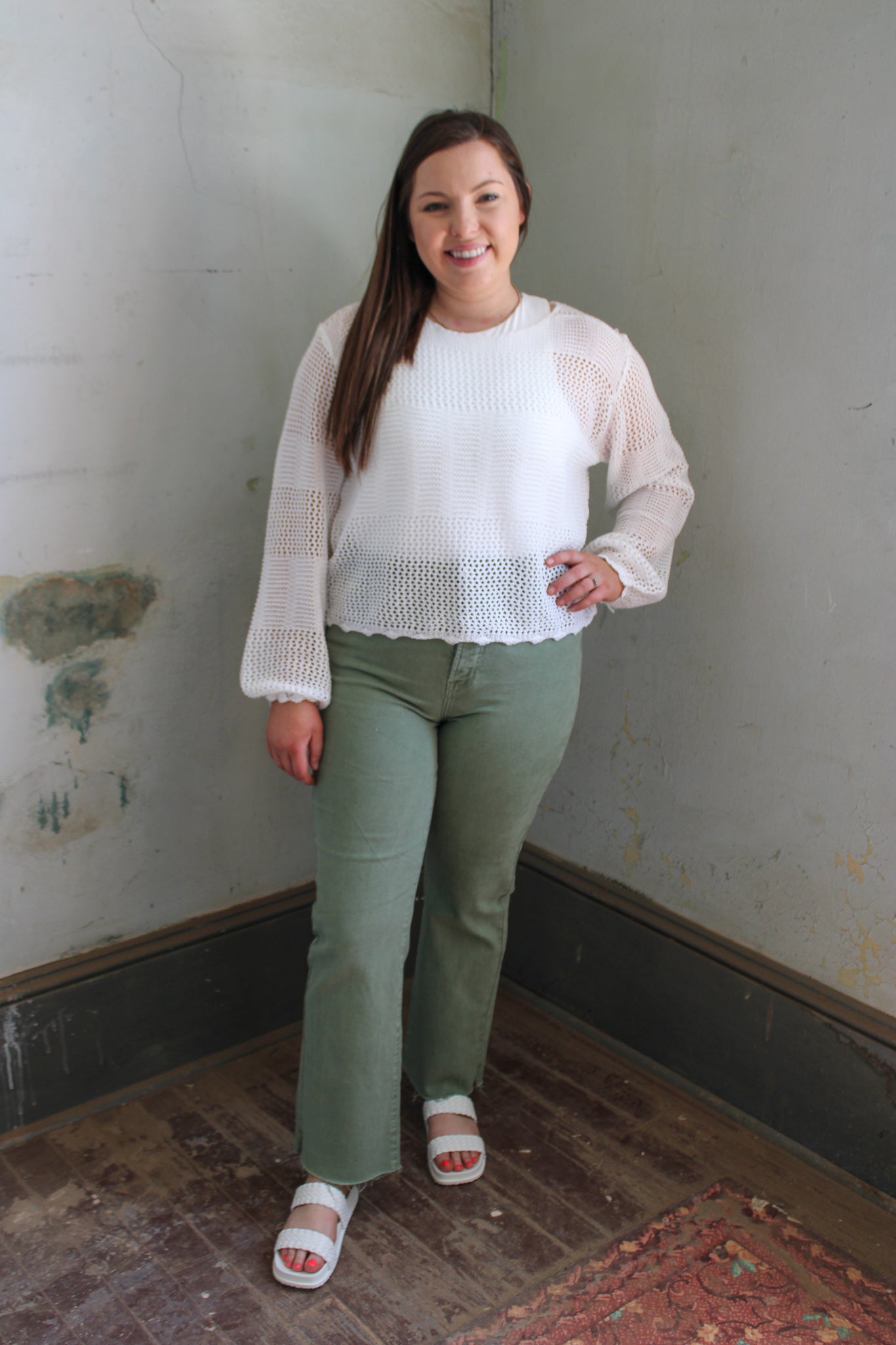 Tummy Control Olive Jeans