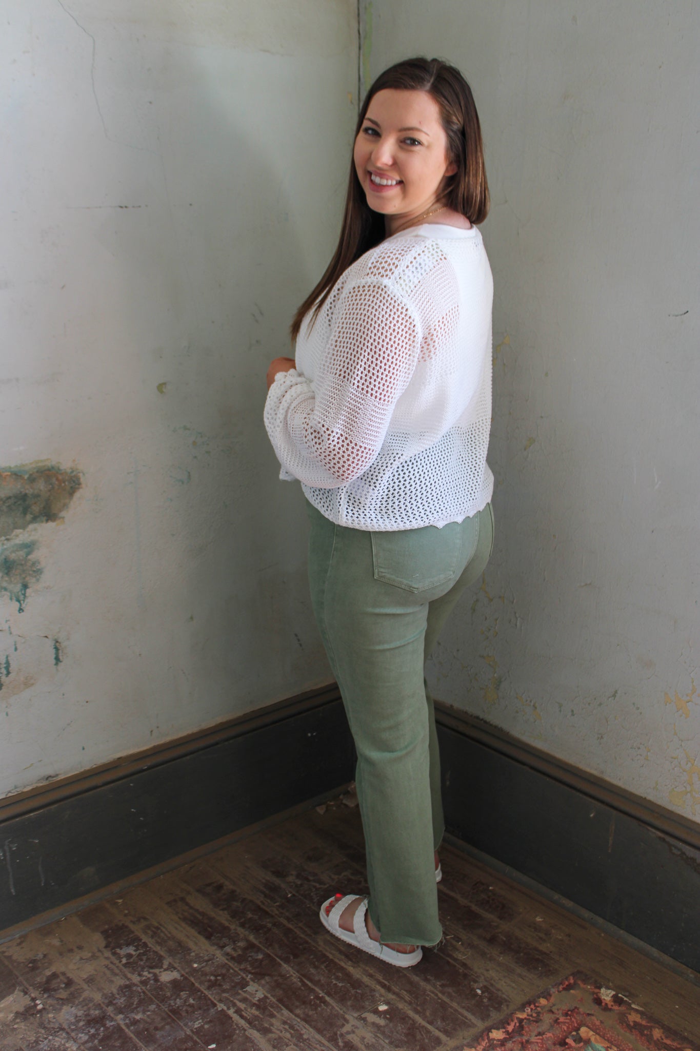 Tummy Control Olive Jeans