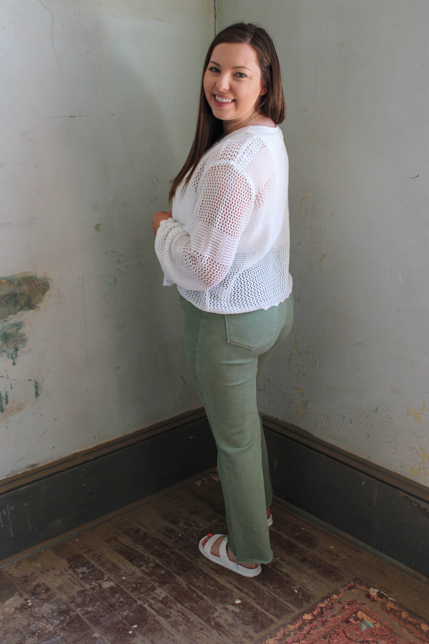 Tummy Control Olive Jeans
