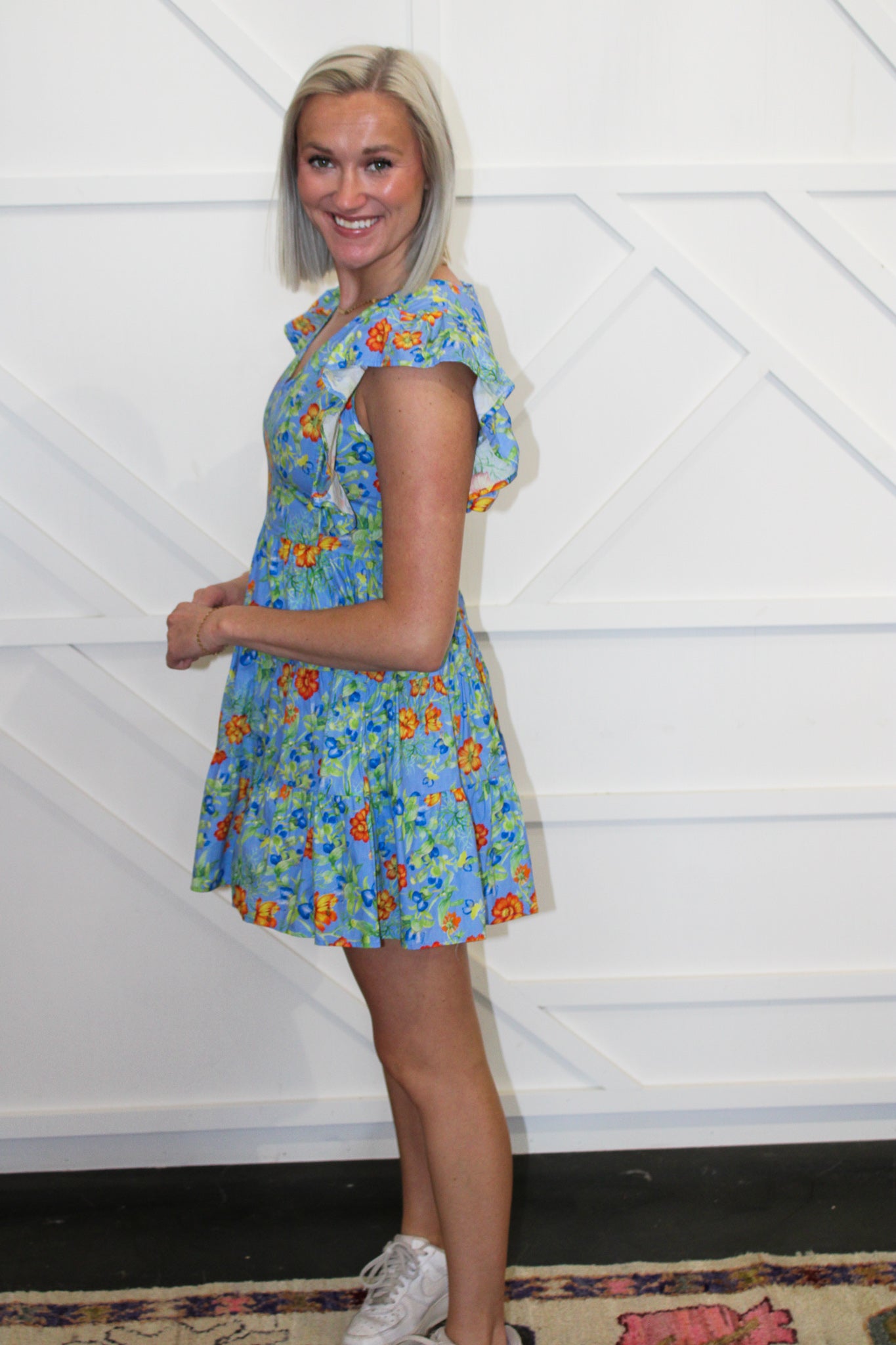 Malia Floral Print Midi Dress