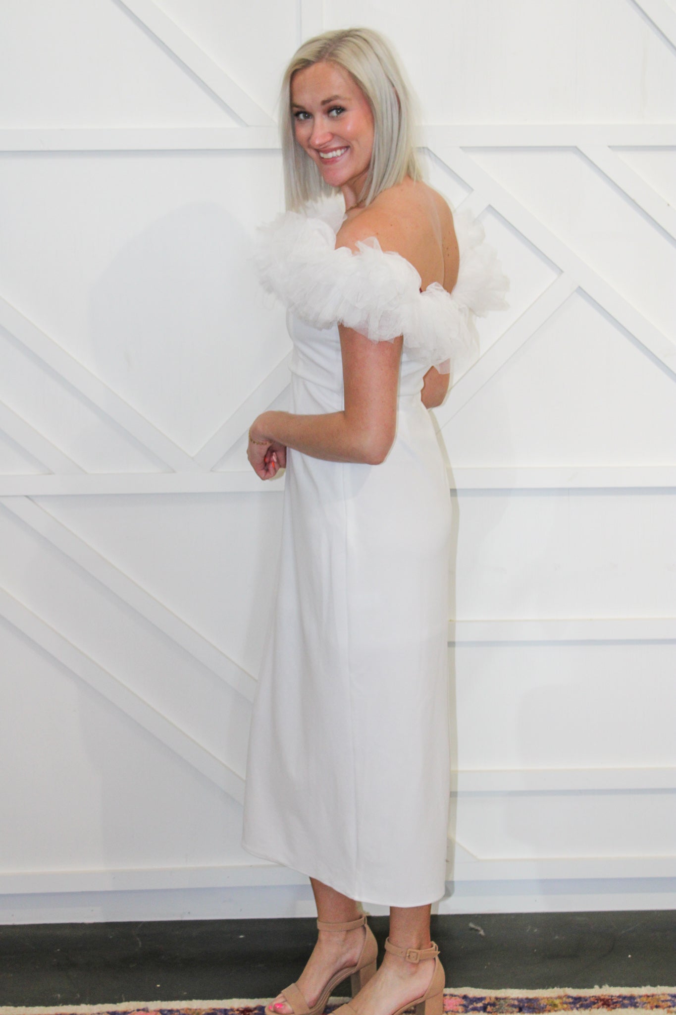 Aylin Tulle Midi Dress