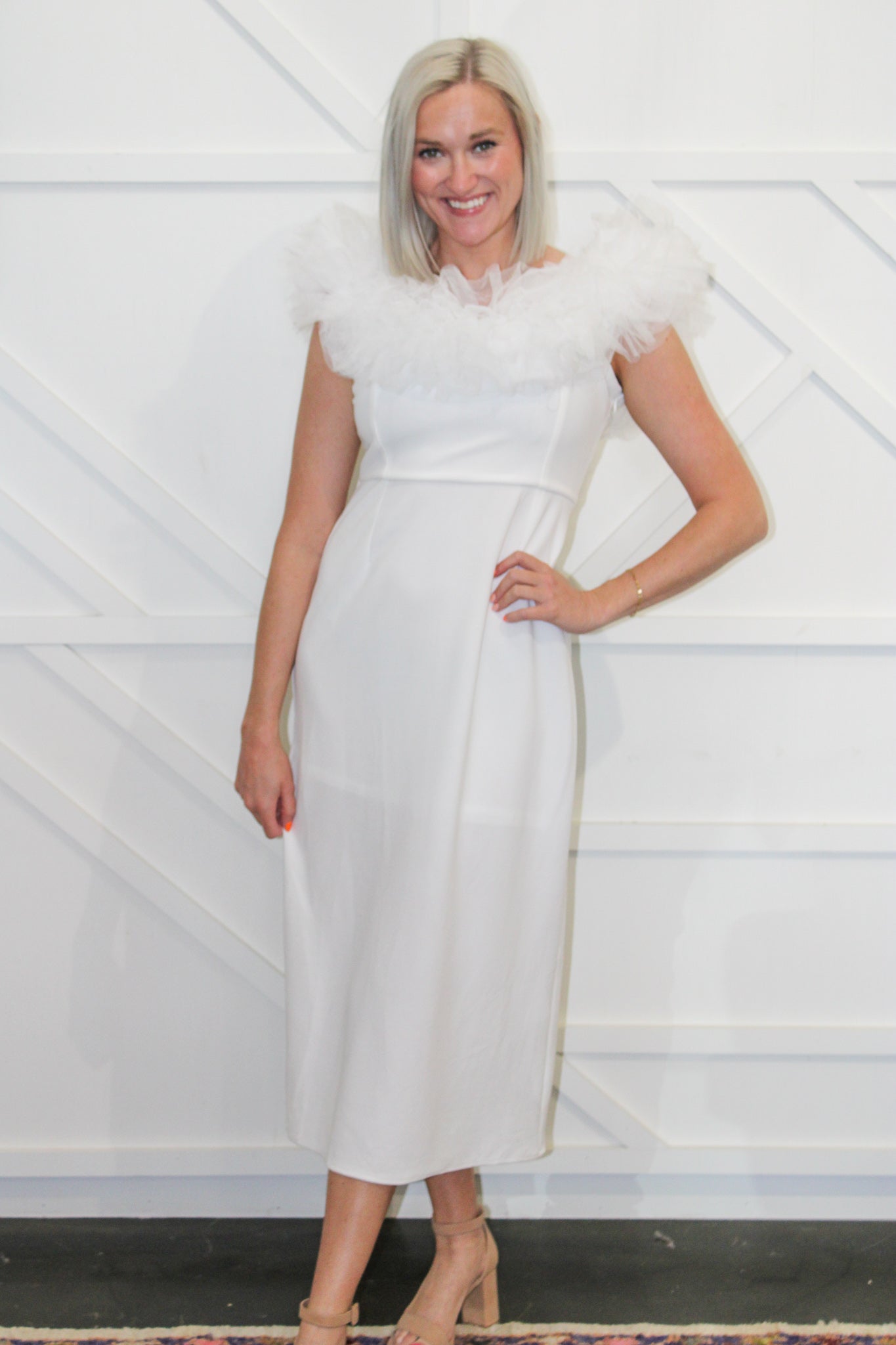 Aylin Tulle Midi Dress