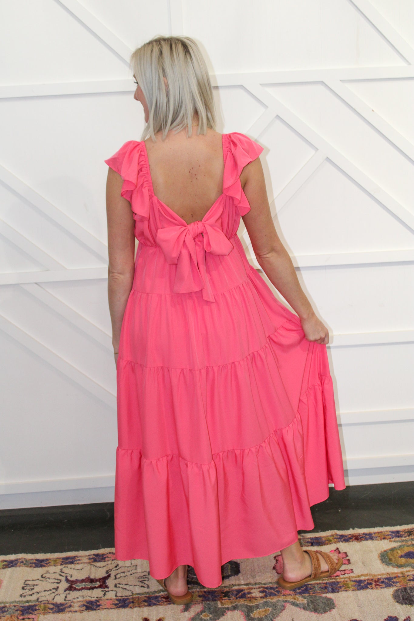Rylee Back Bow Tie Maxi Dress
