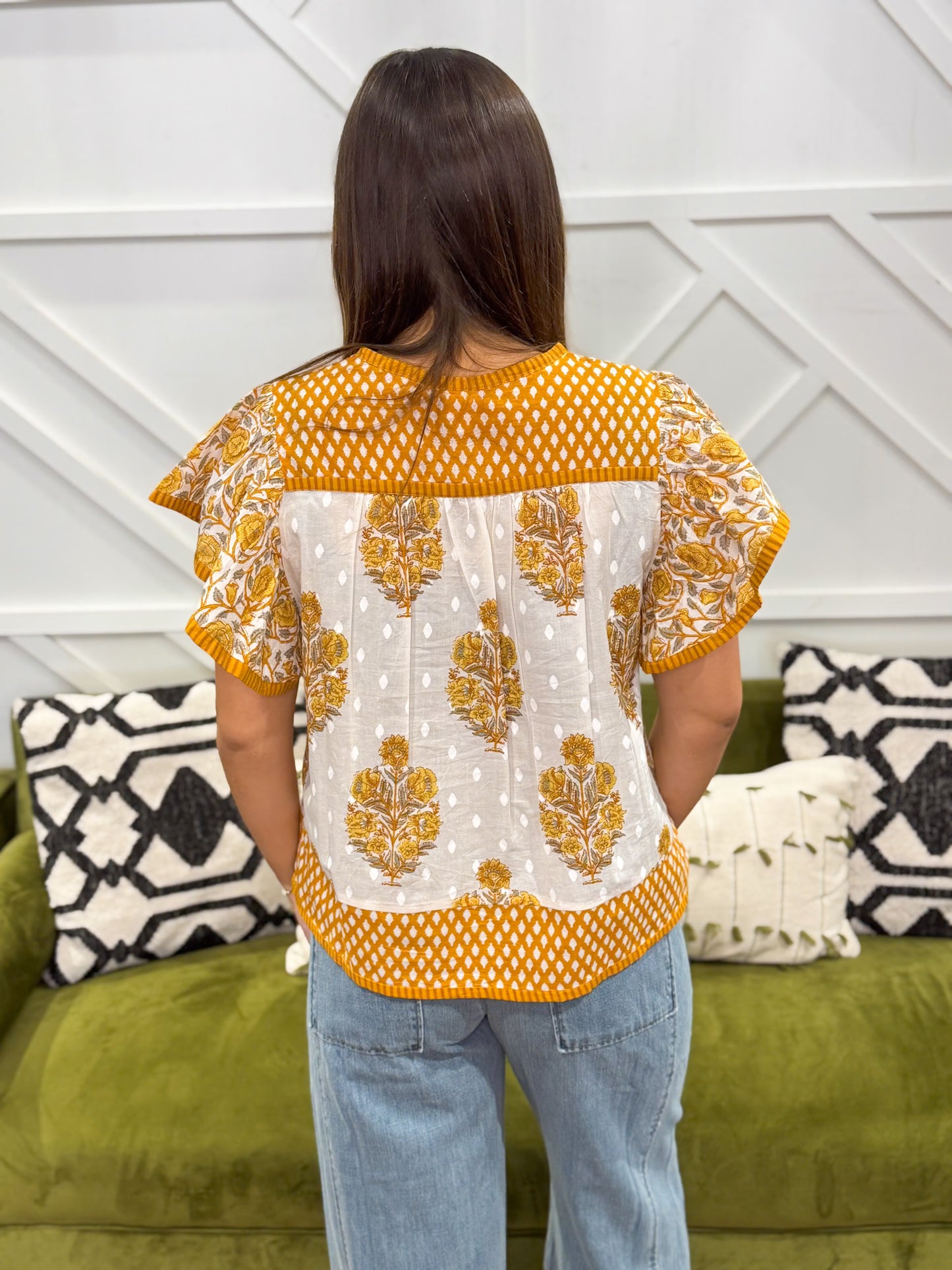 Patched Pattern Top