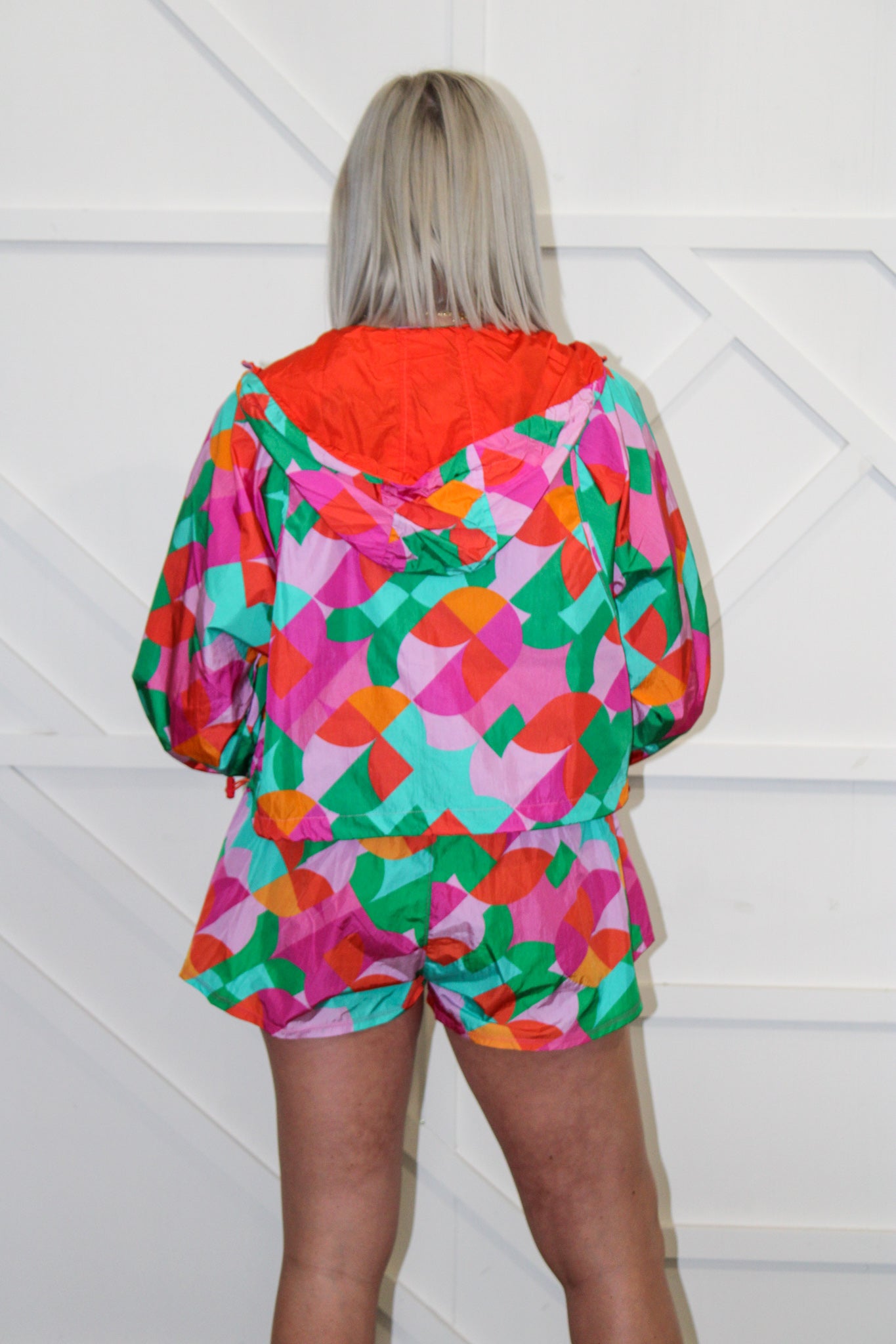 Rainbow Zip Up Hooded Jacket