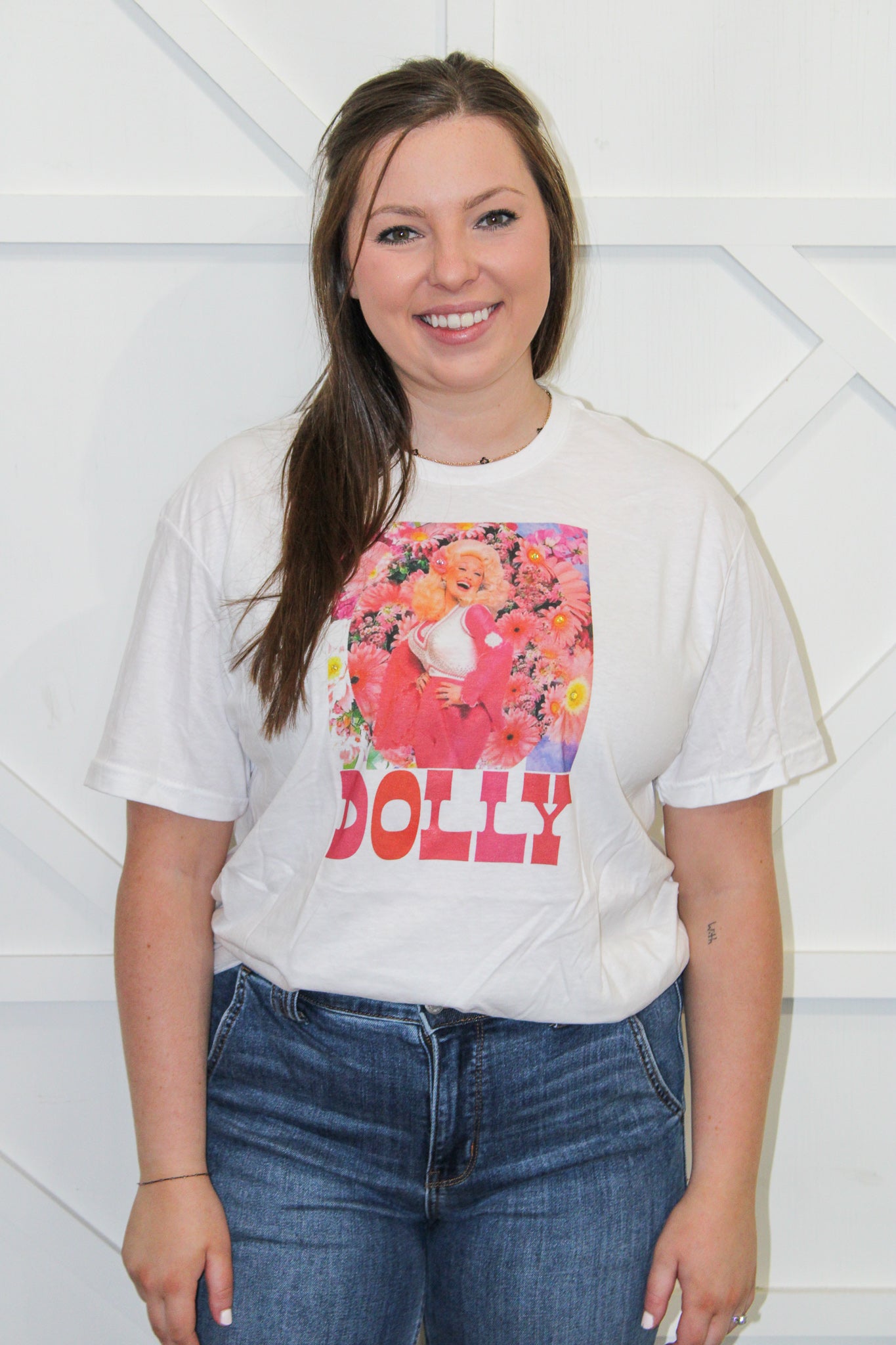 Dolly Flowers Tee w/ Bling