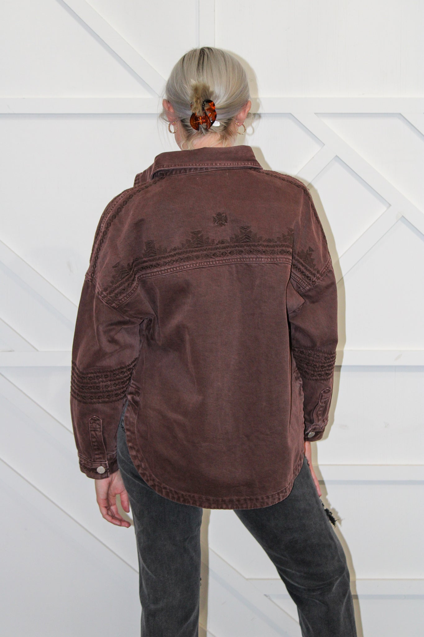 Gina Embroidered Shacket