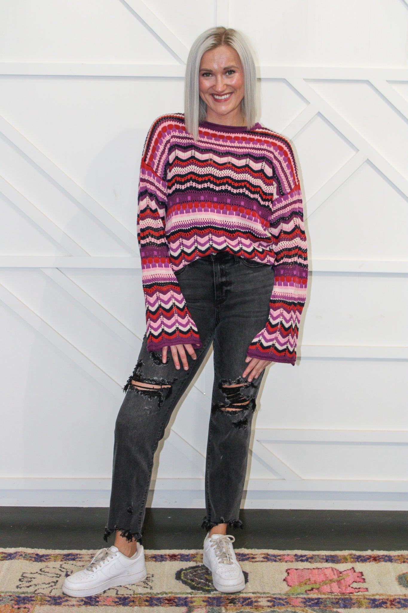Multicolor Daisy Sweater