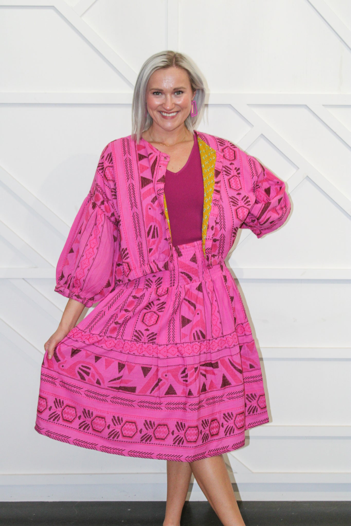 Smocked Waist Tiered Skirt