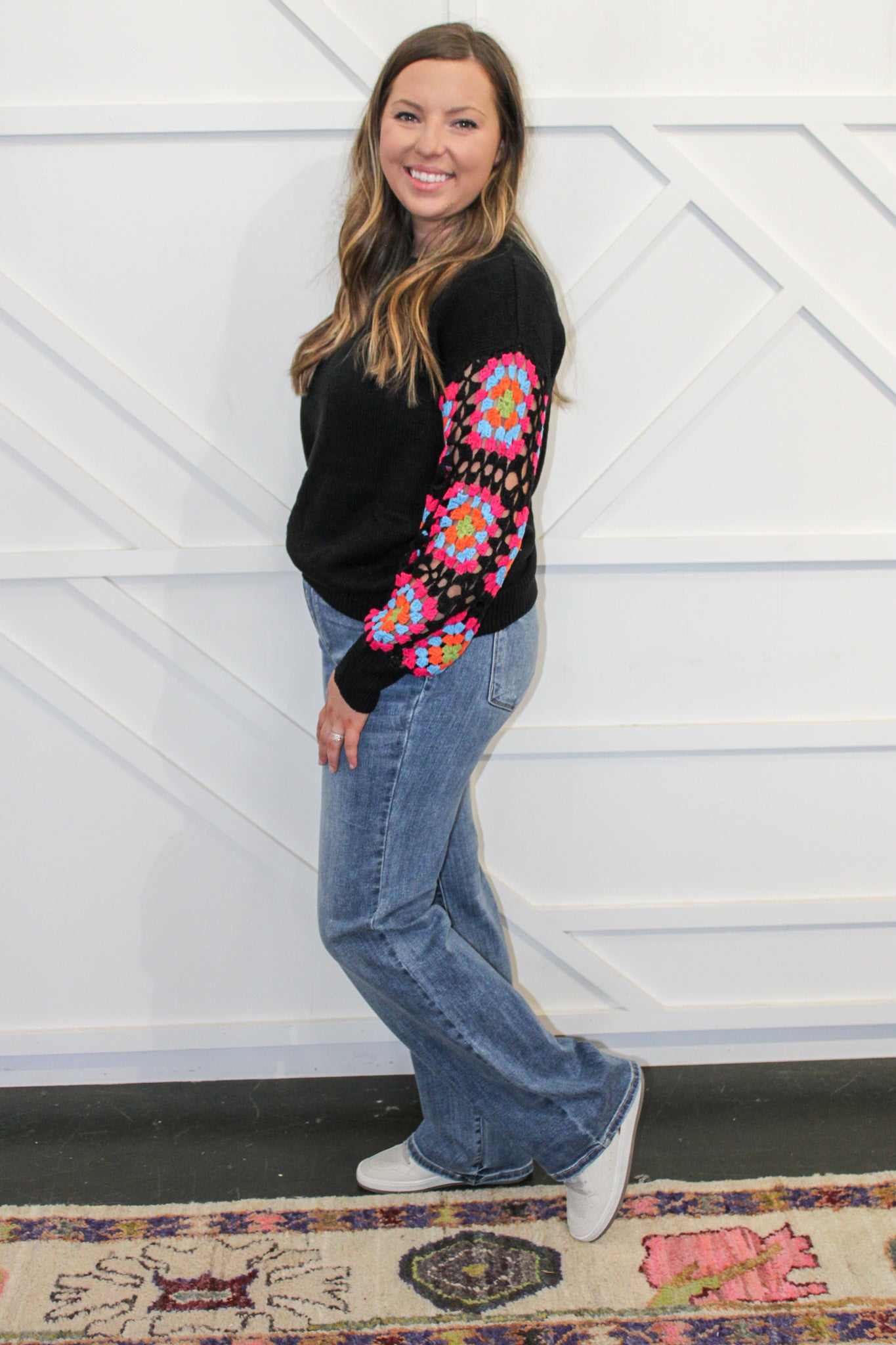 Crochet Sleeve Sweater