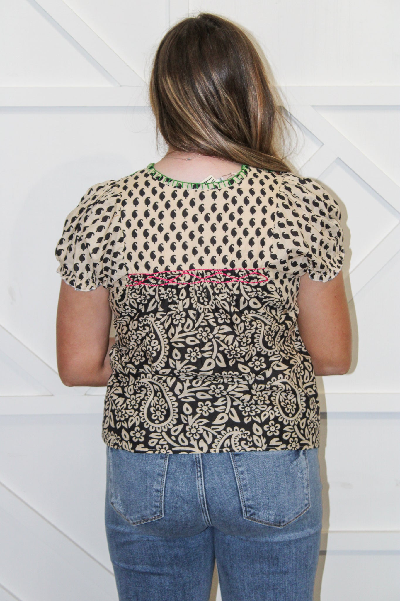 Regina Paisley Print Top