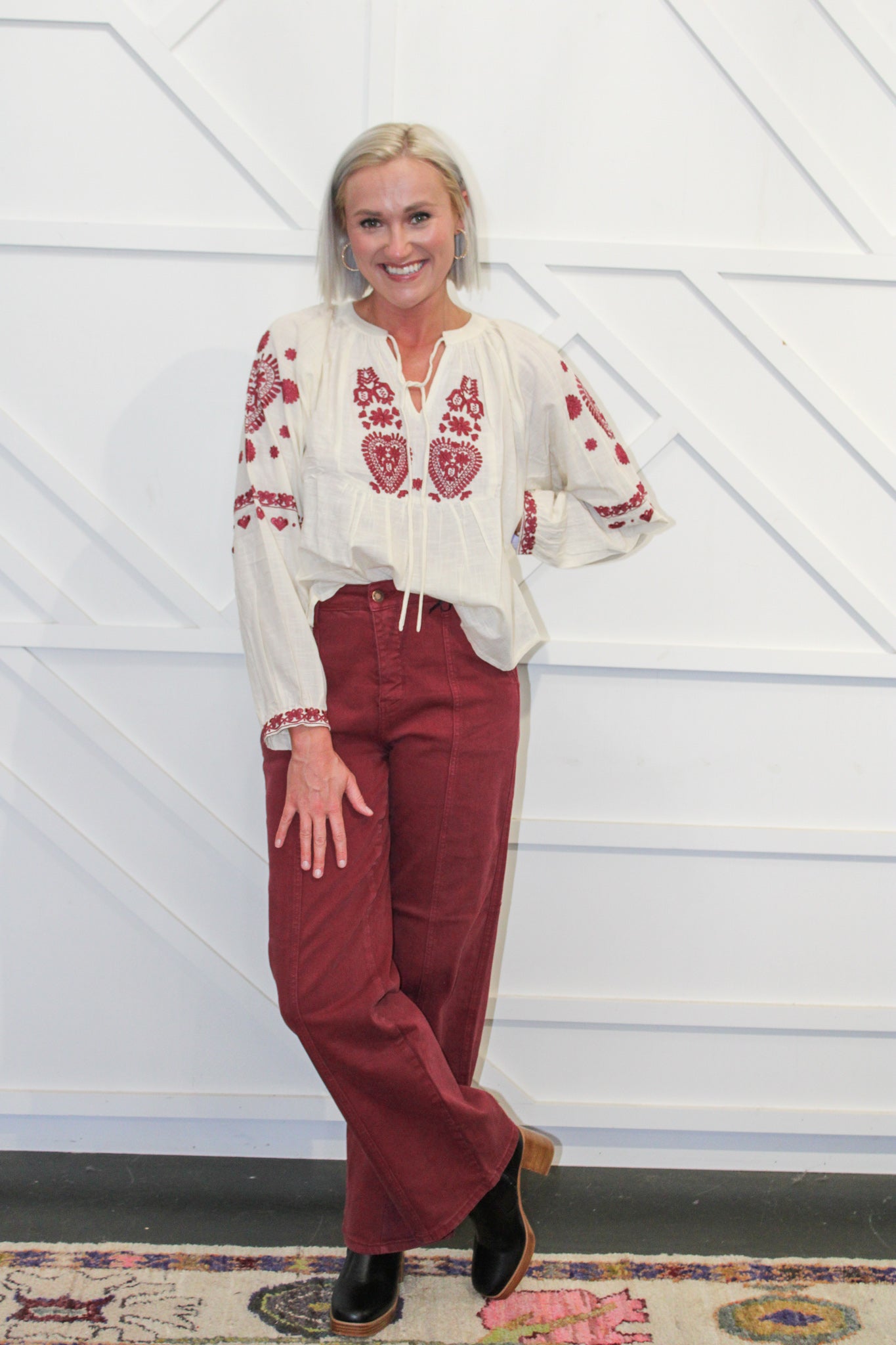 Natalie Embroidered Top