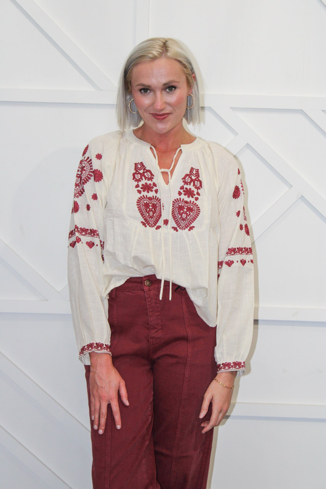 Natalie Embroidered Top