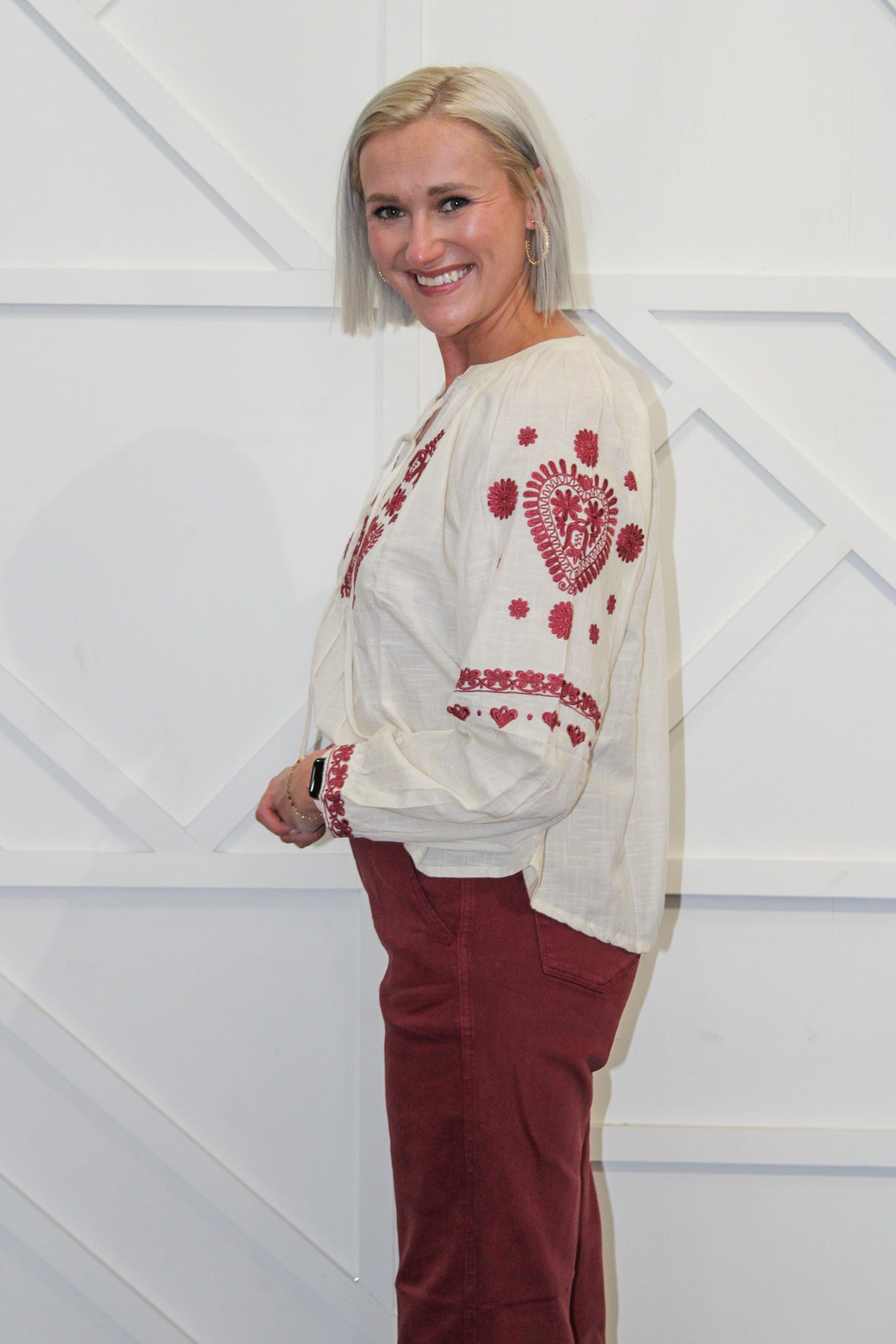 Natalie Embroidered Top