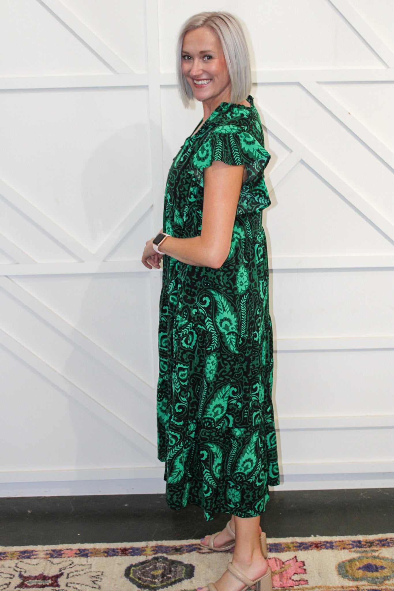 Lulu Ruffled Midi Dress