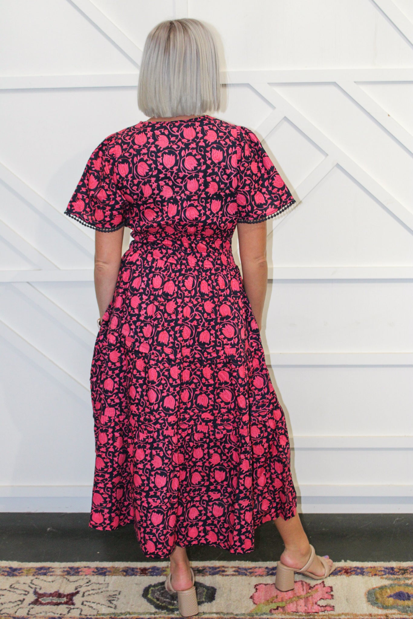 Rebecca Printed Midi Dress