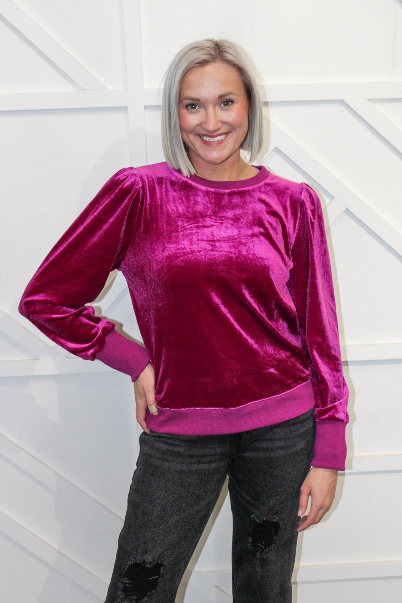 Belle Velvet Sweatshirt