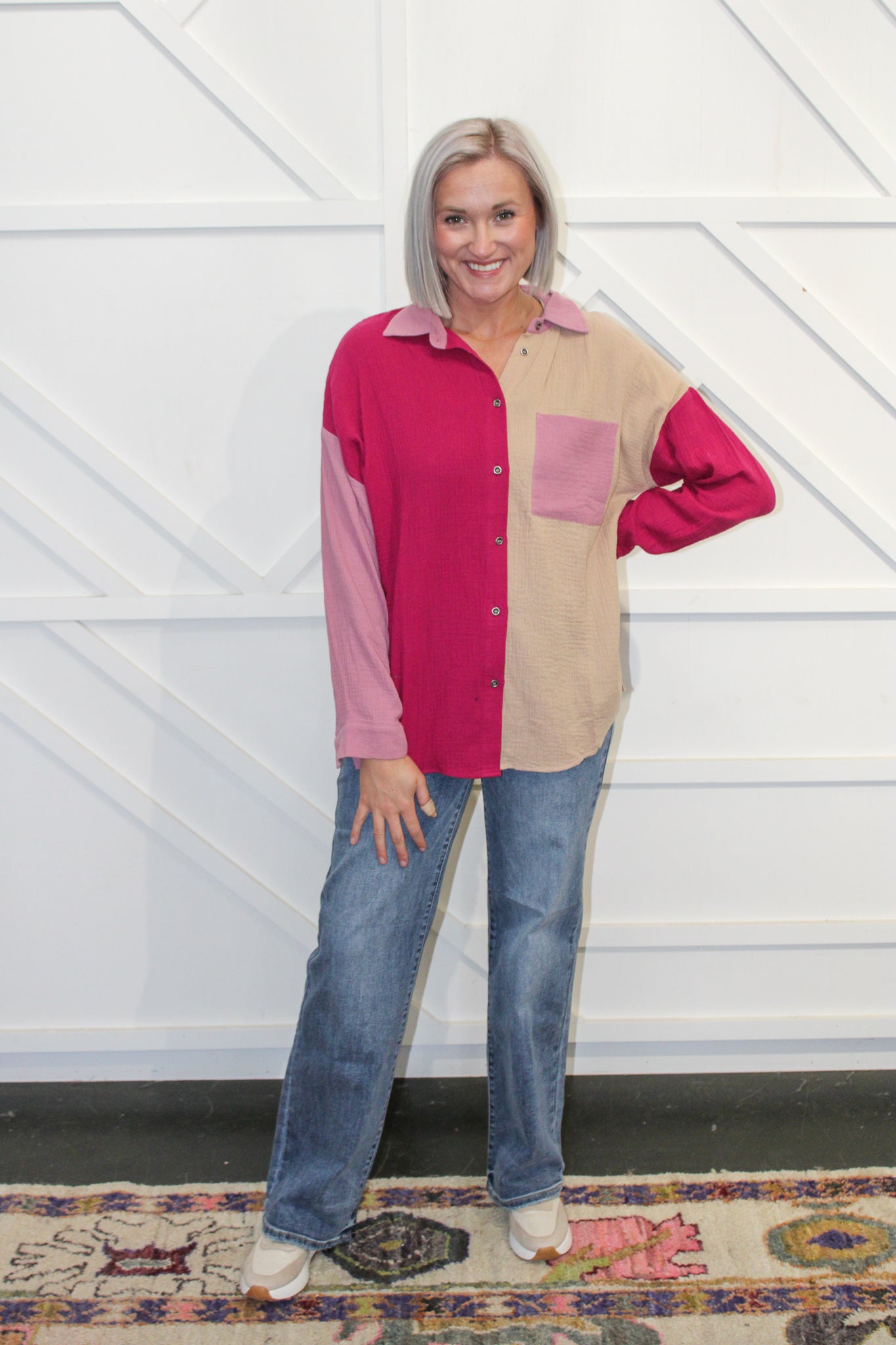Hannah Colorblock Top