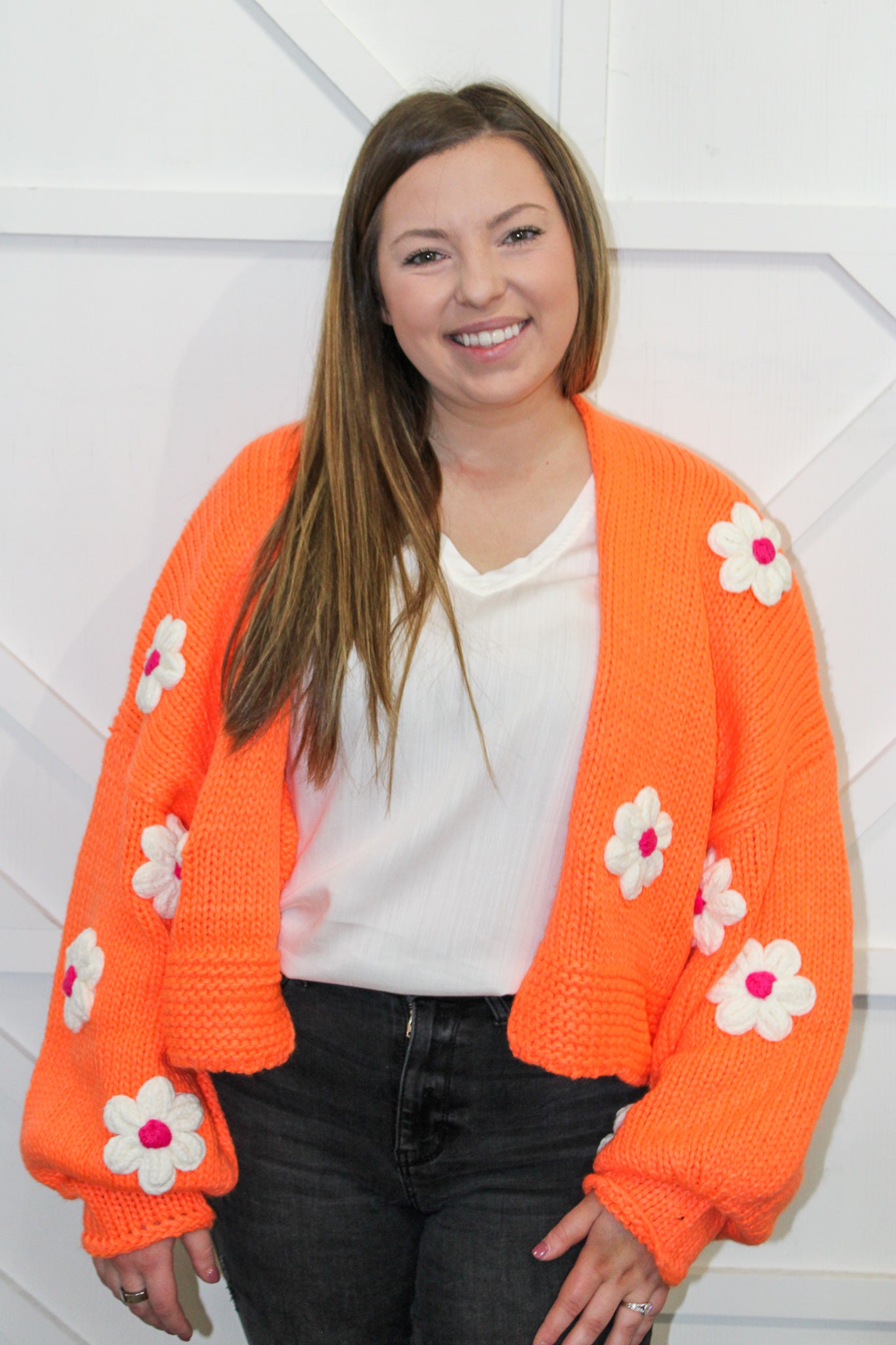 Andy Floral Applique Cardigan