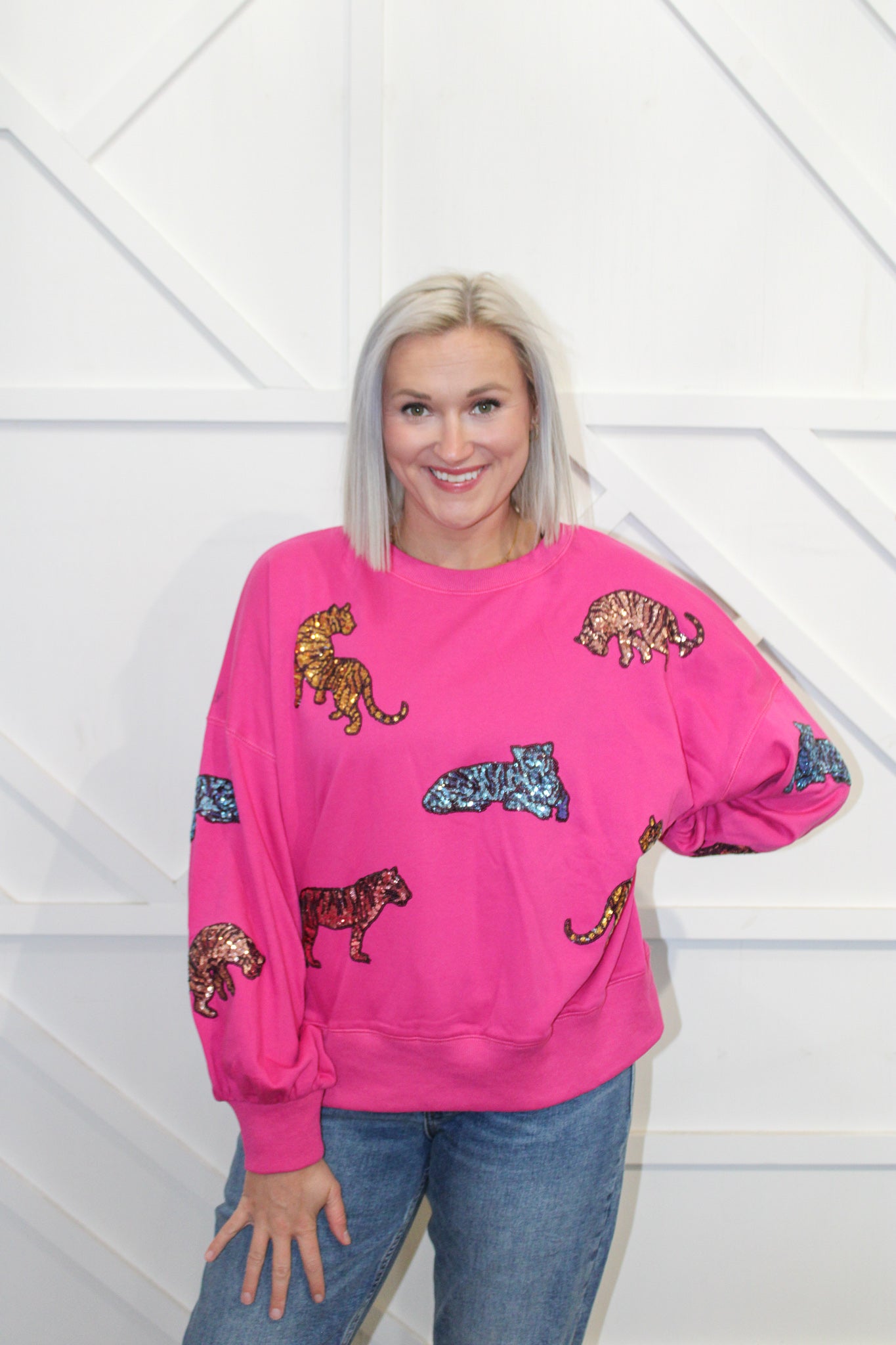 Tiger Sequin Sweatshirt