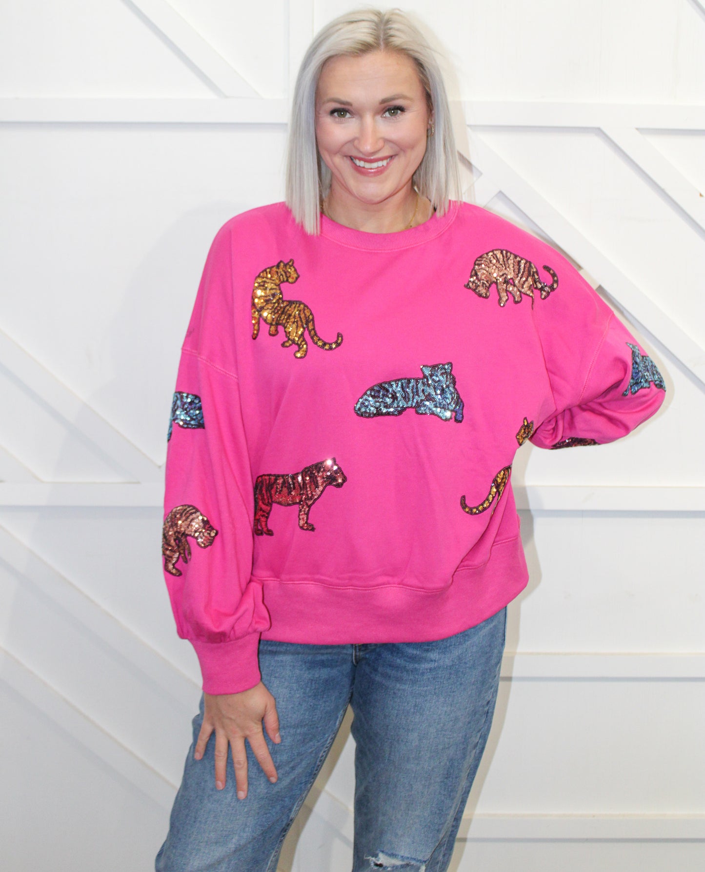 Tiger Sequin Sweatshirt