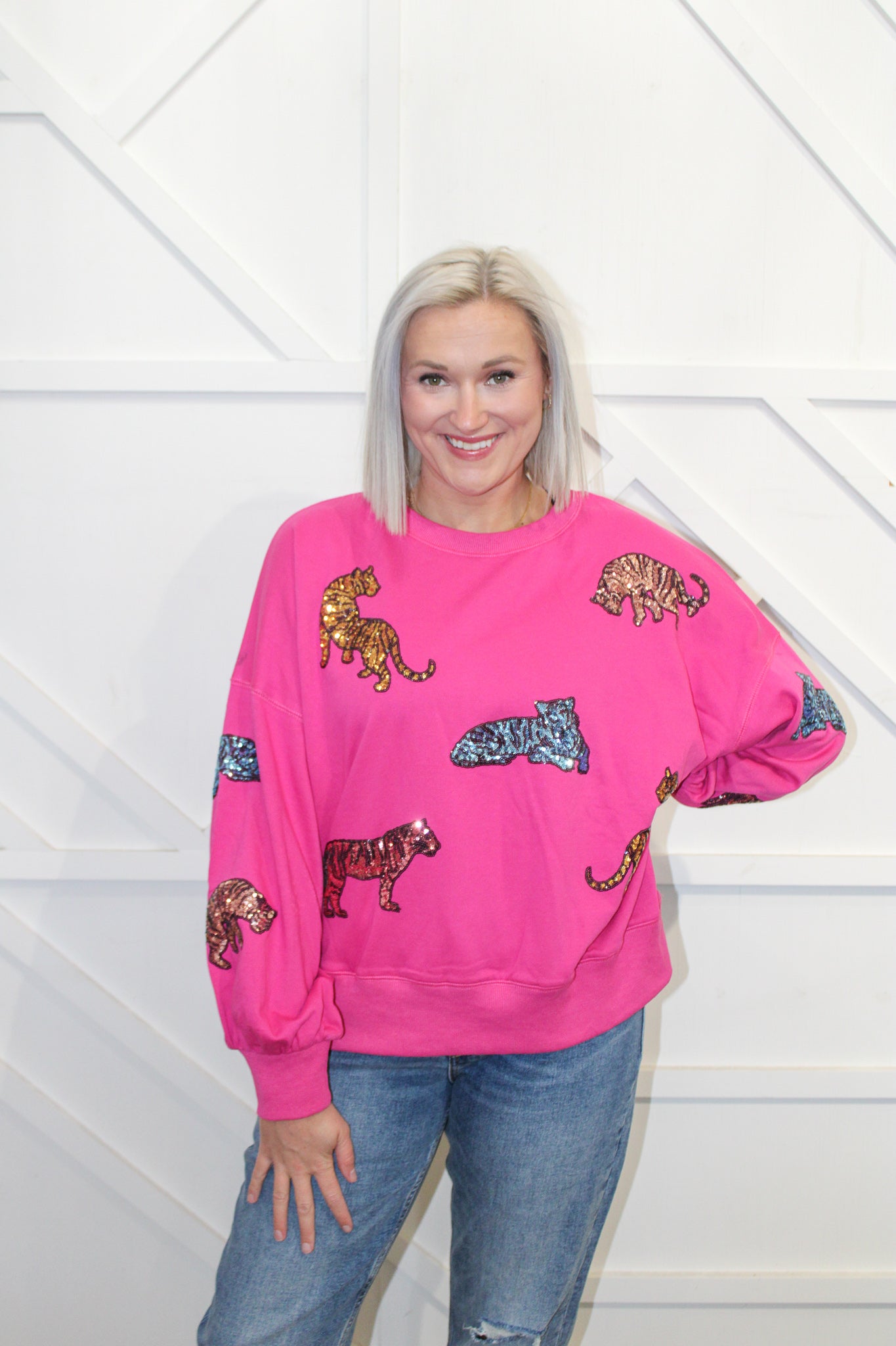 Tiger Sequin Sweatshirt