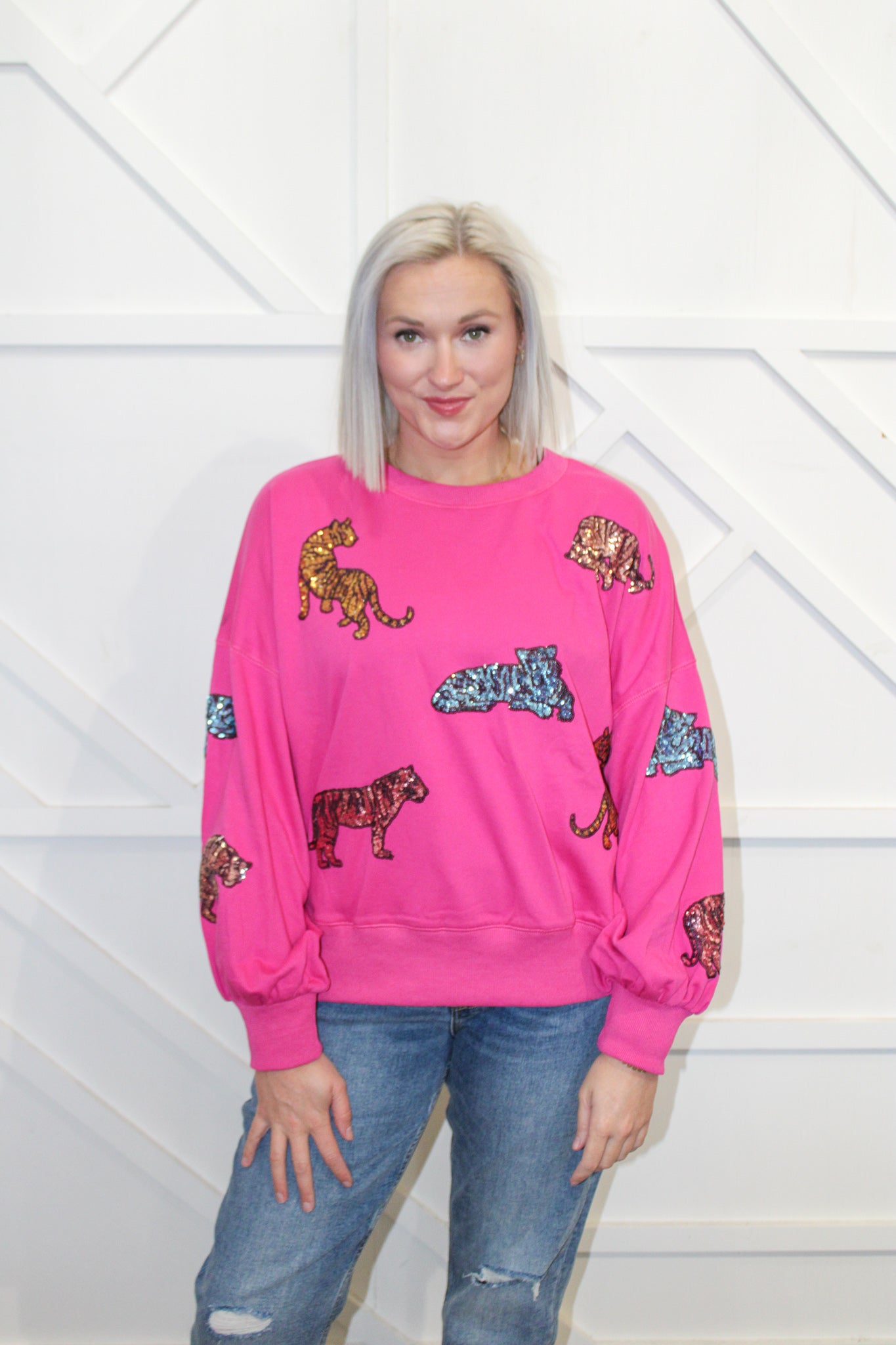 Tiger Sequin Sweatshirt