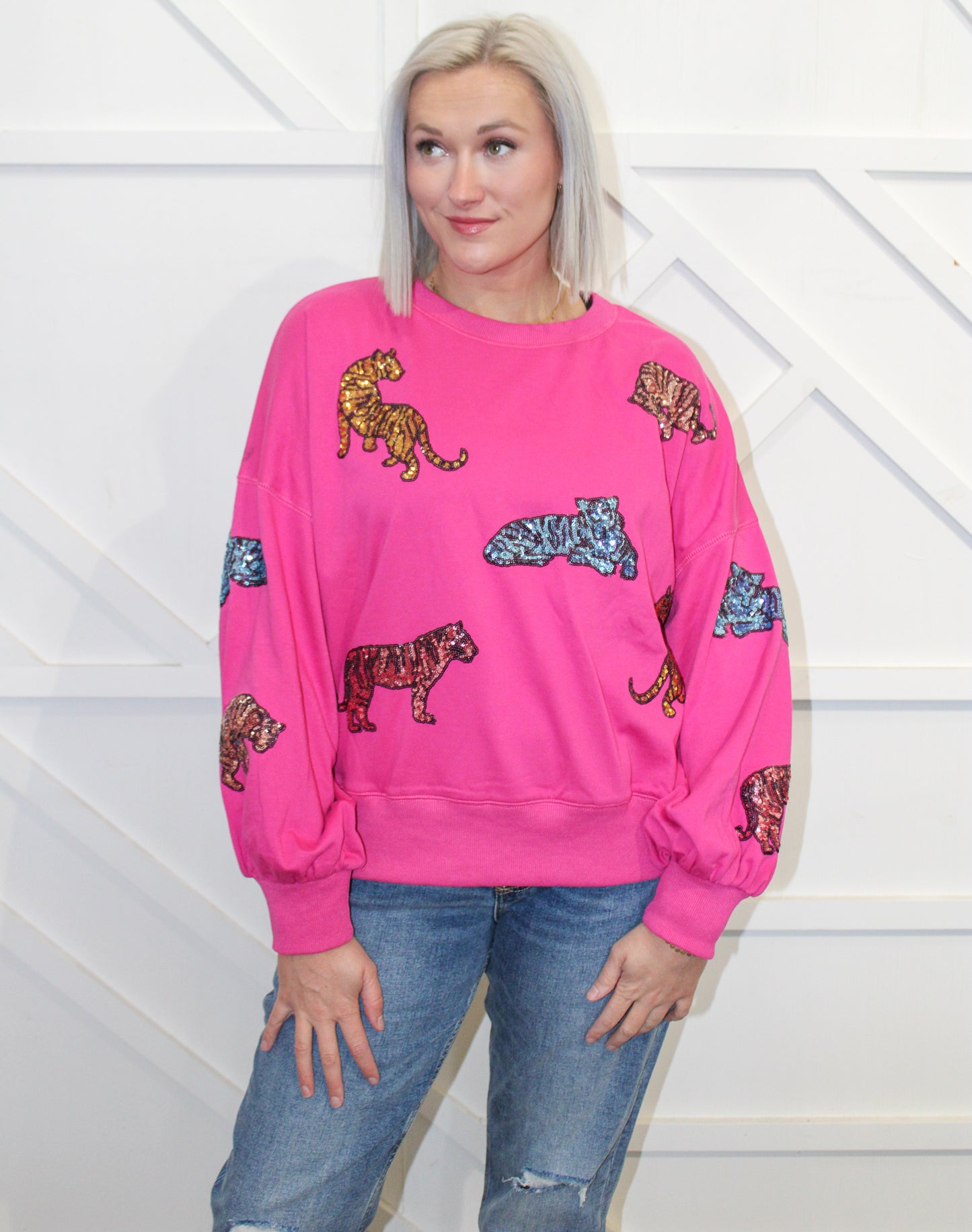 Tiger Sequin Sweatshirt