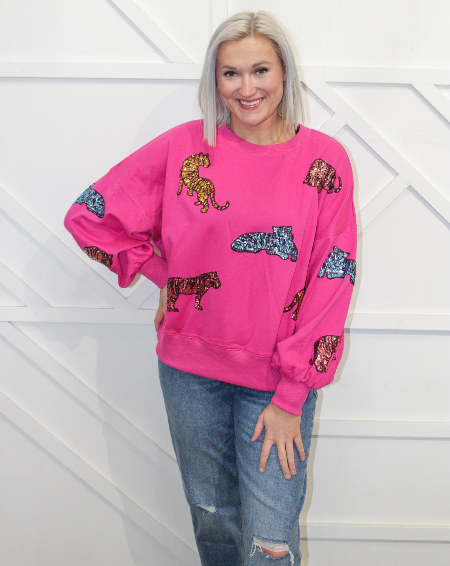 Tiger Sequin Sweatshirt