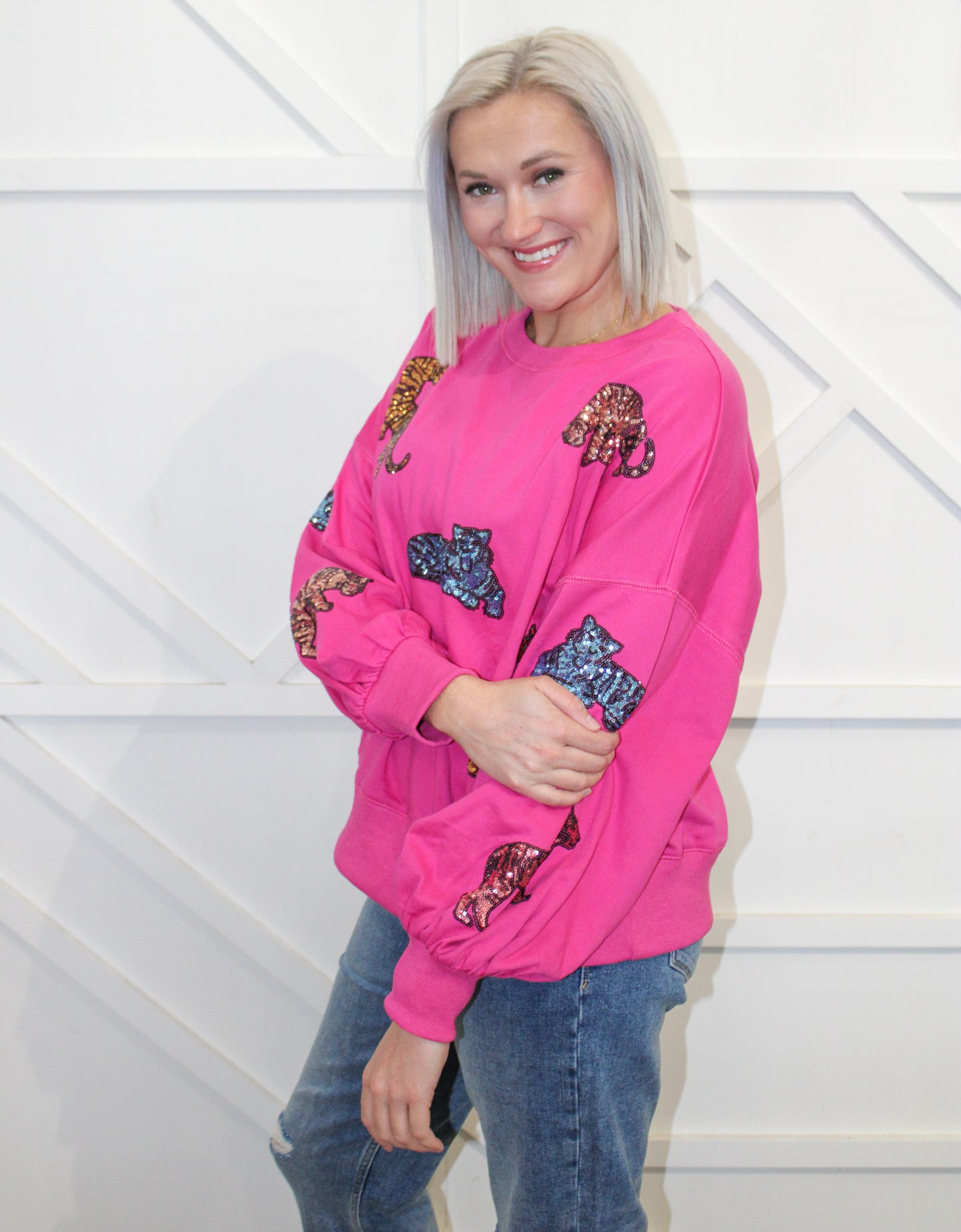 Tiger Sequin Sweatshirt