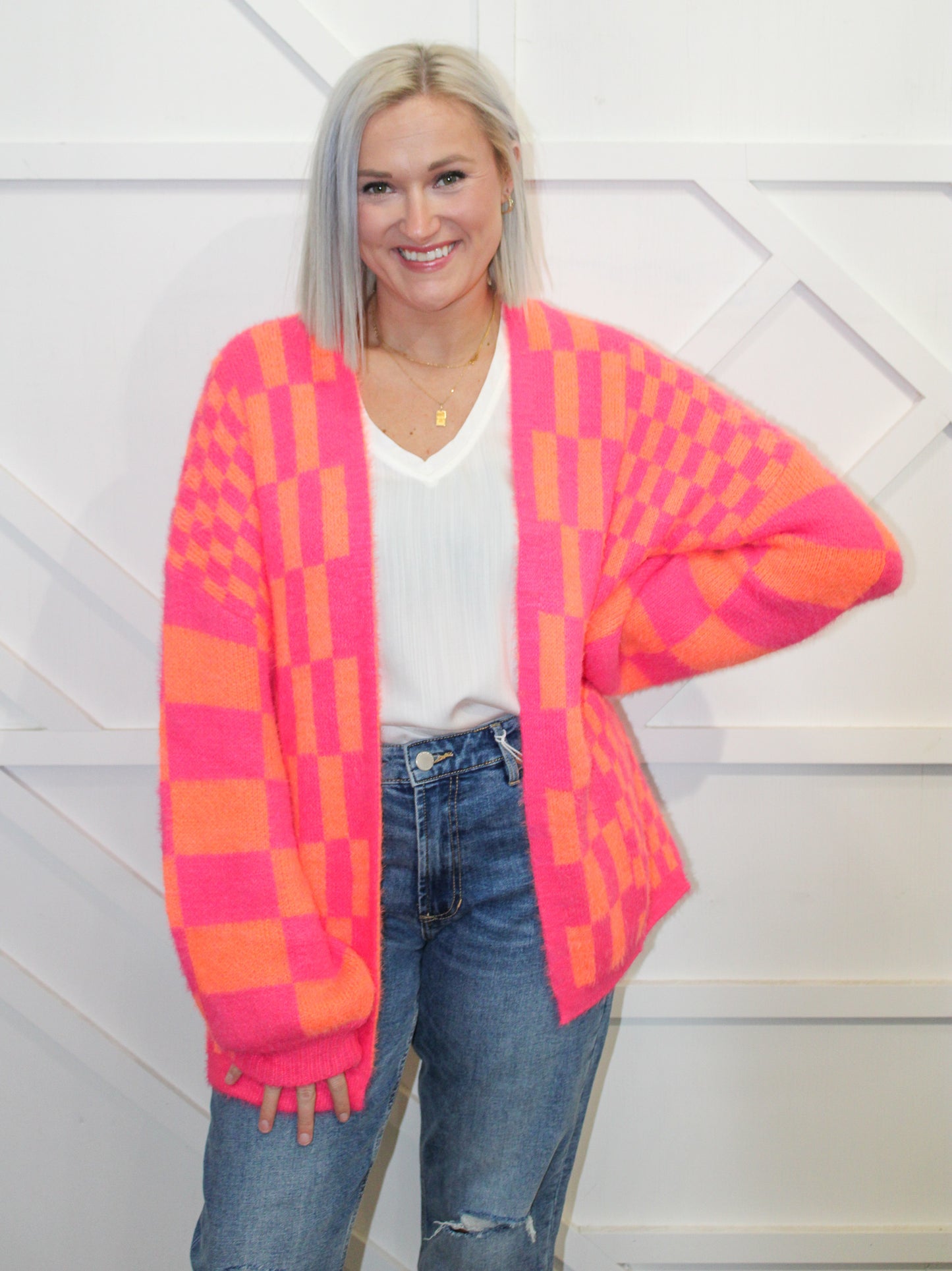 Holly Checkered Cardigan