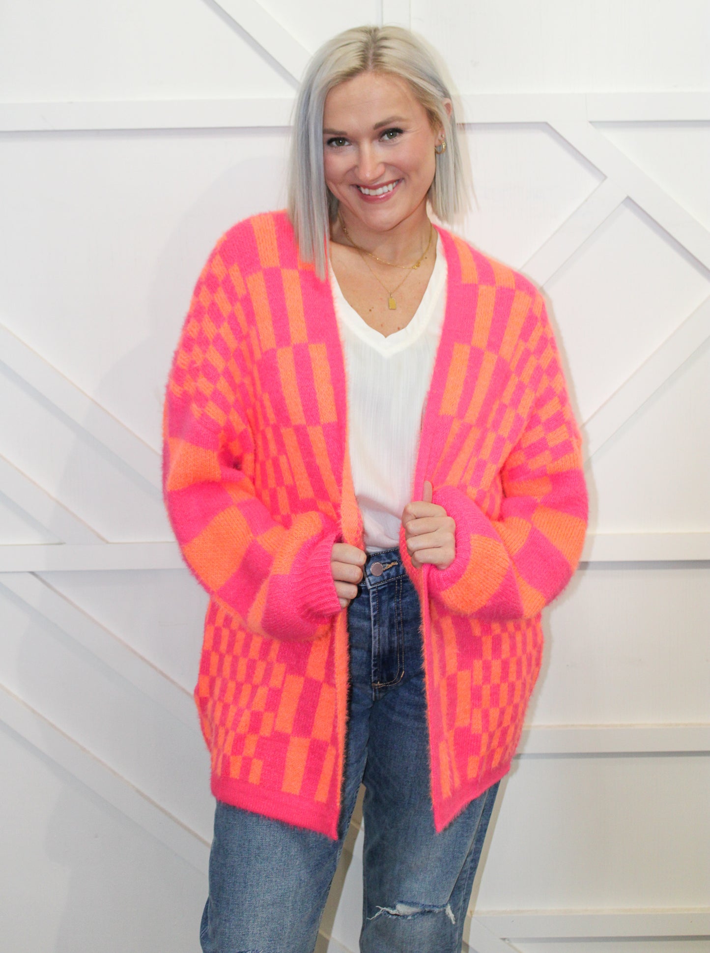 Holly Checkered Cardigan