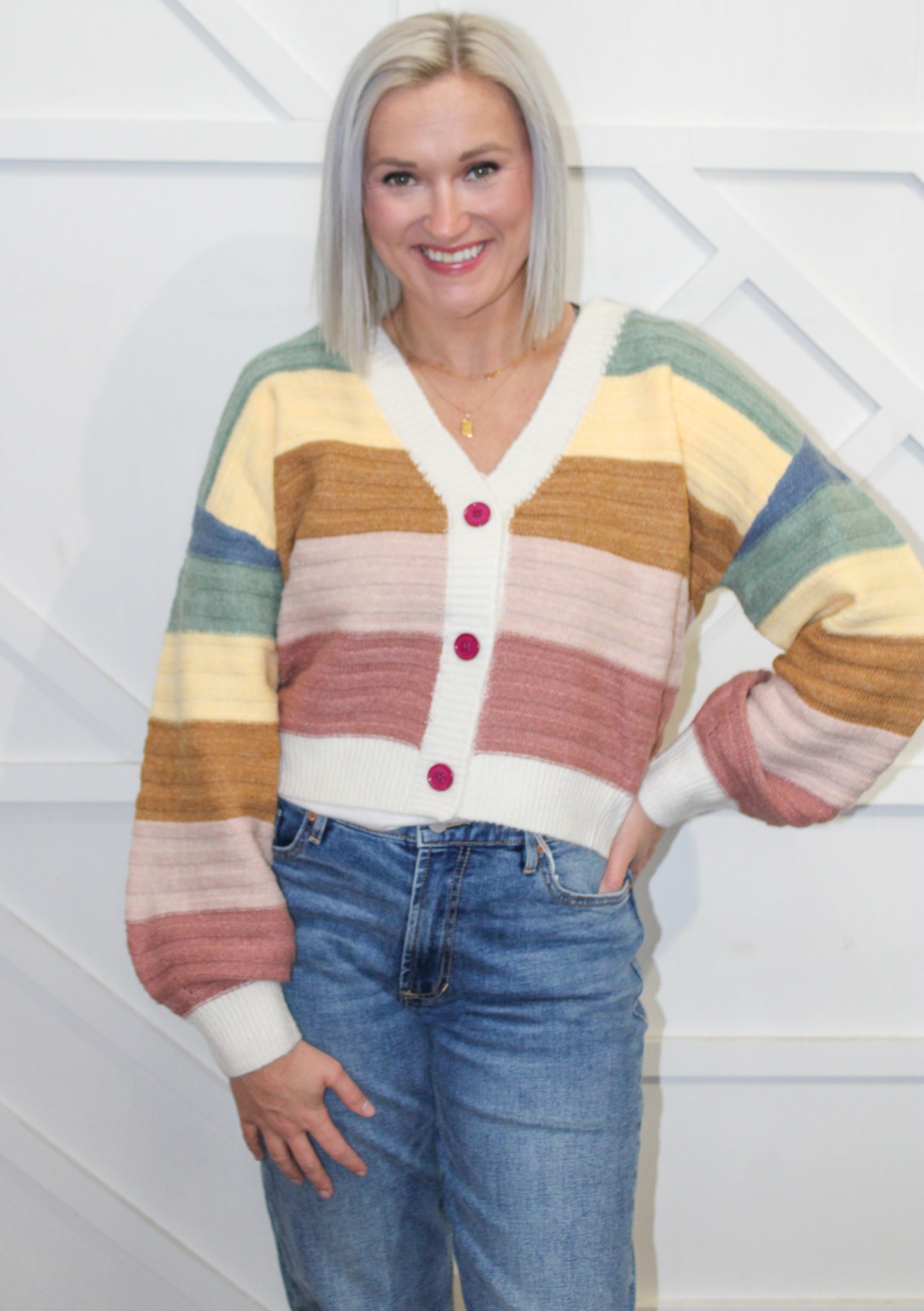 Multi Striped Cardigan