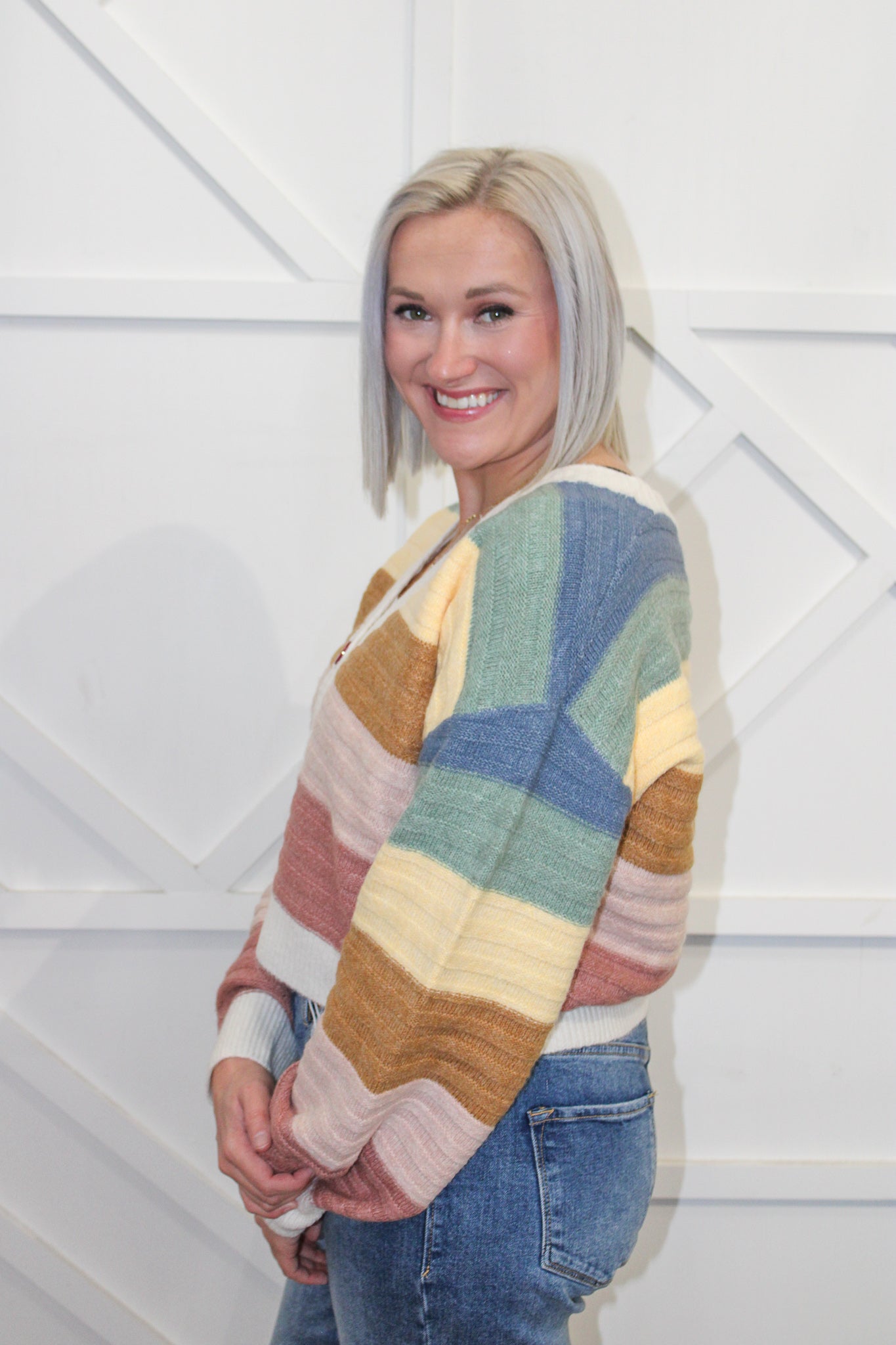 Multi Striped Cardigan