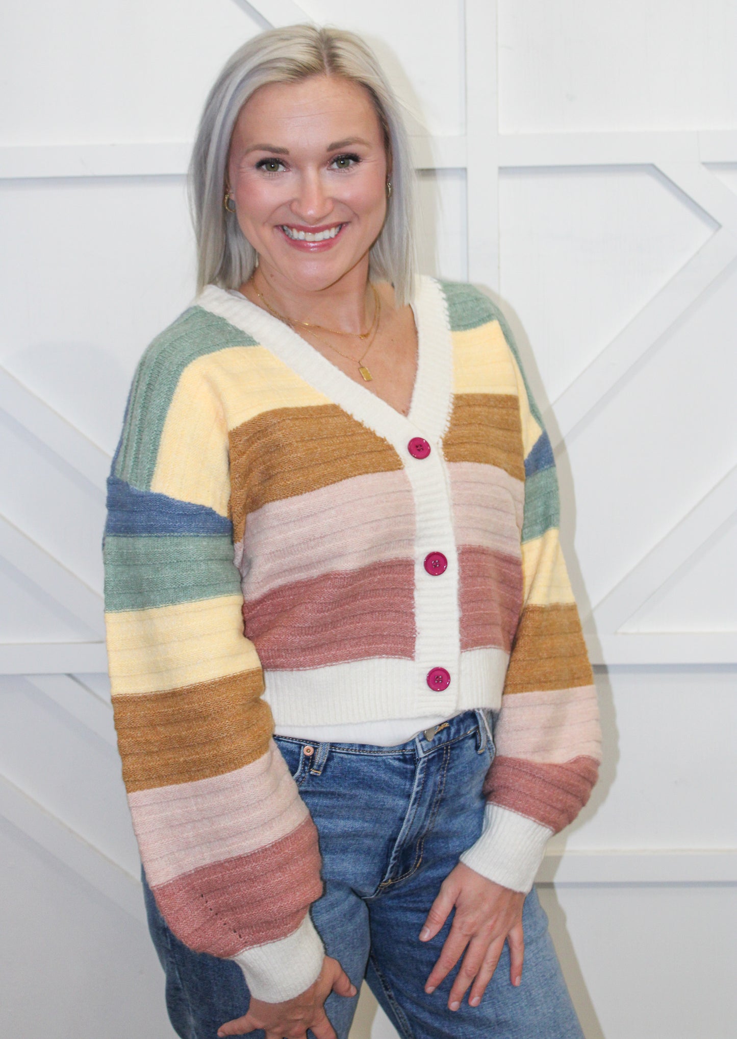 Multi Striped Cardigan