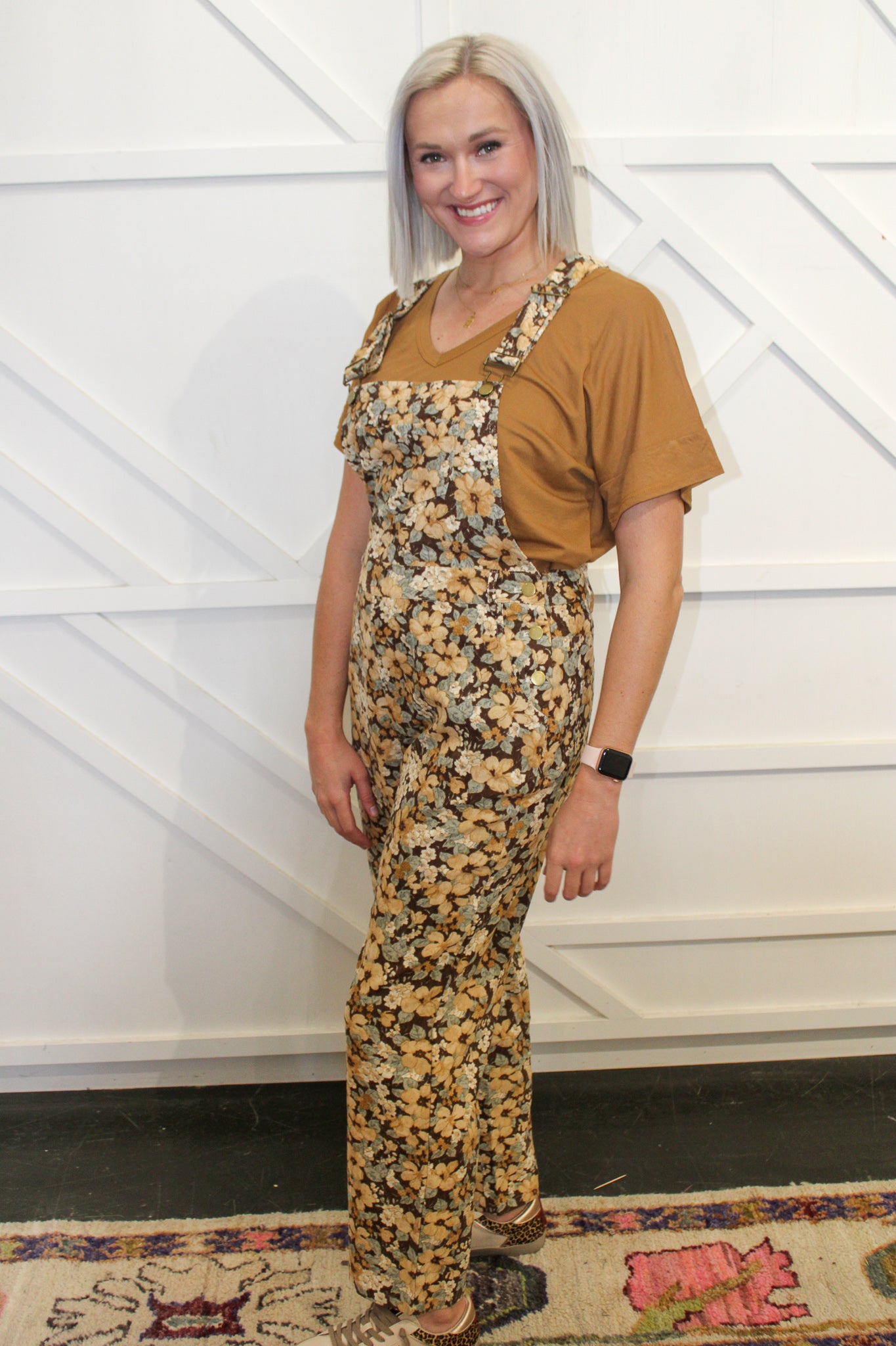 Ari Corduroy Floral Overall