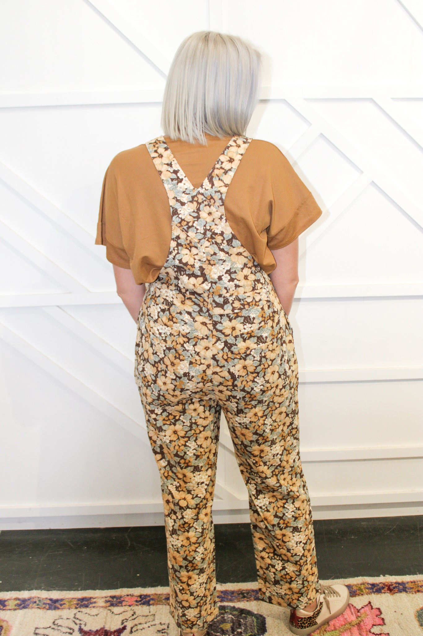 Ari Corduroy Floral Overall