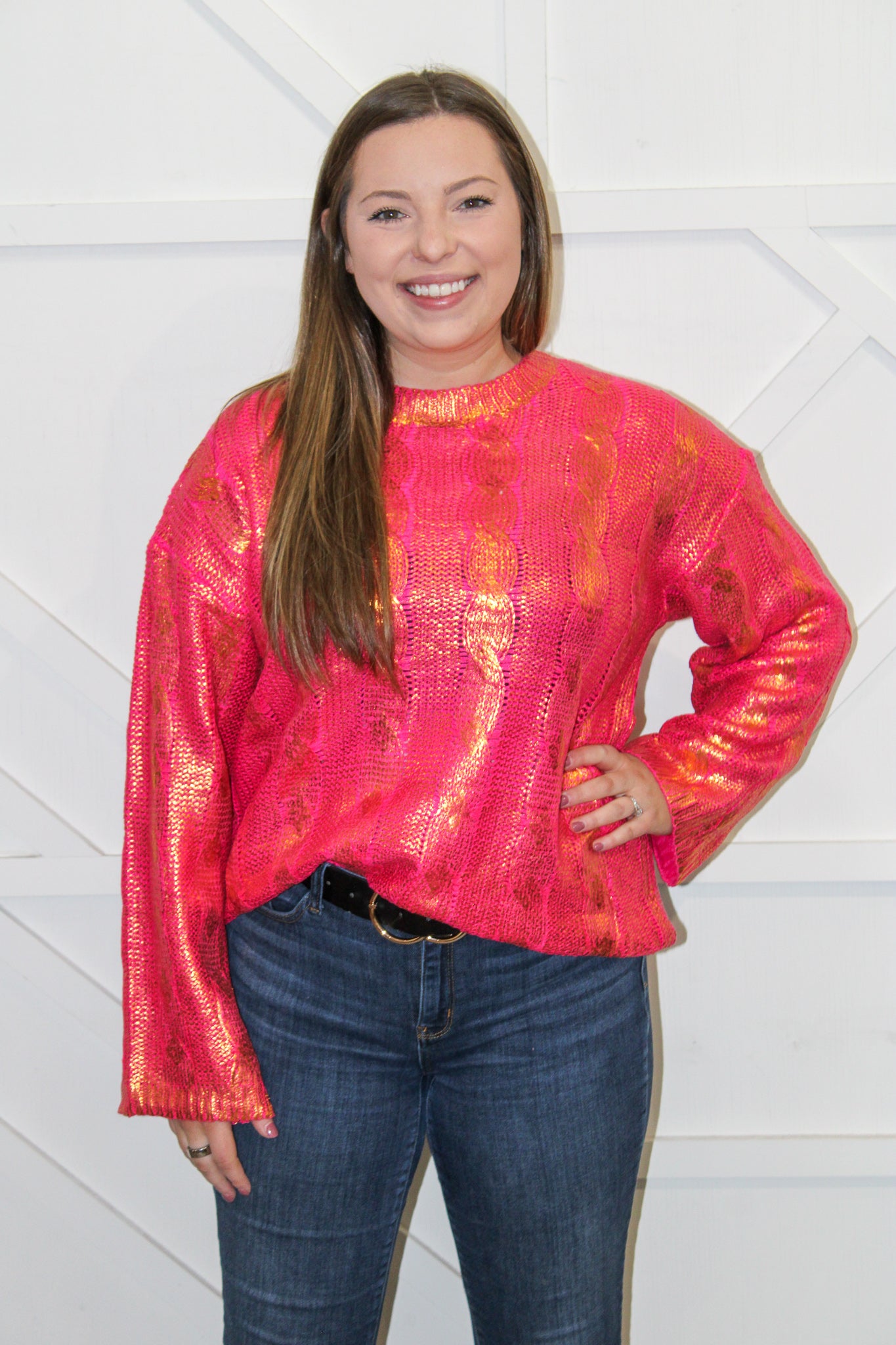 Mira Metallic Sweater
