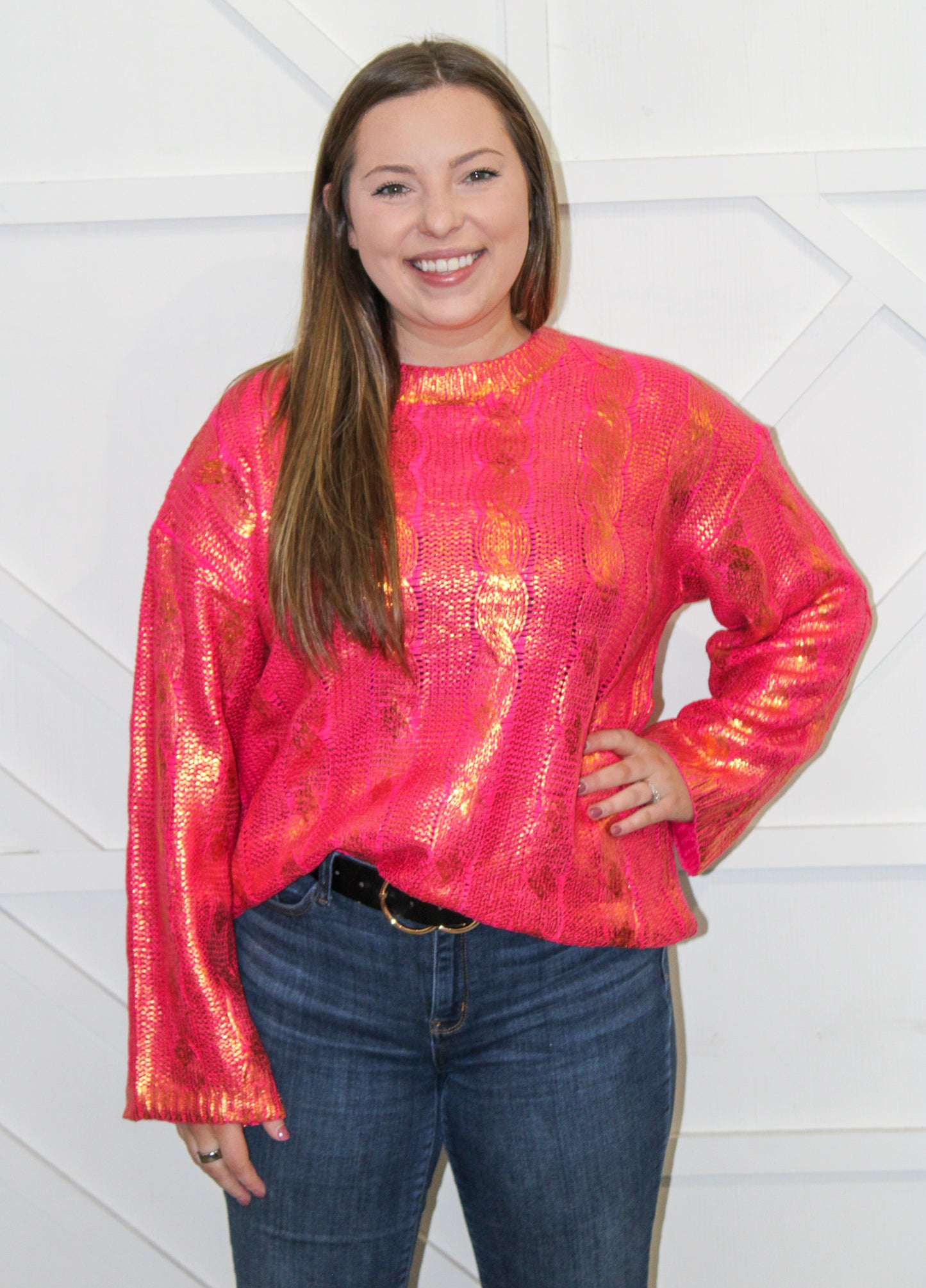Mira Metallic Sweater