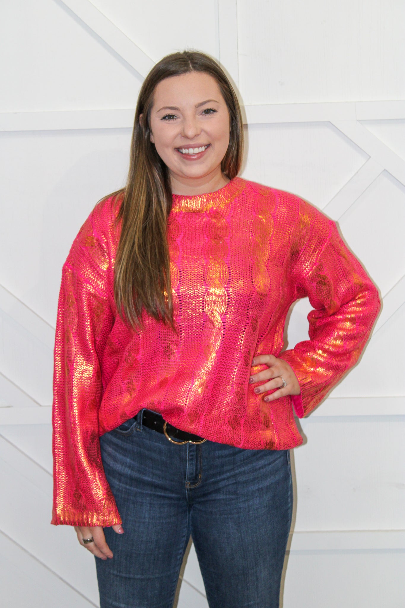 Mira Metallic Sweater