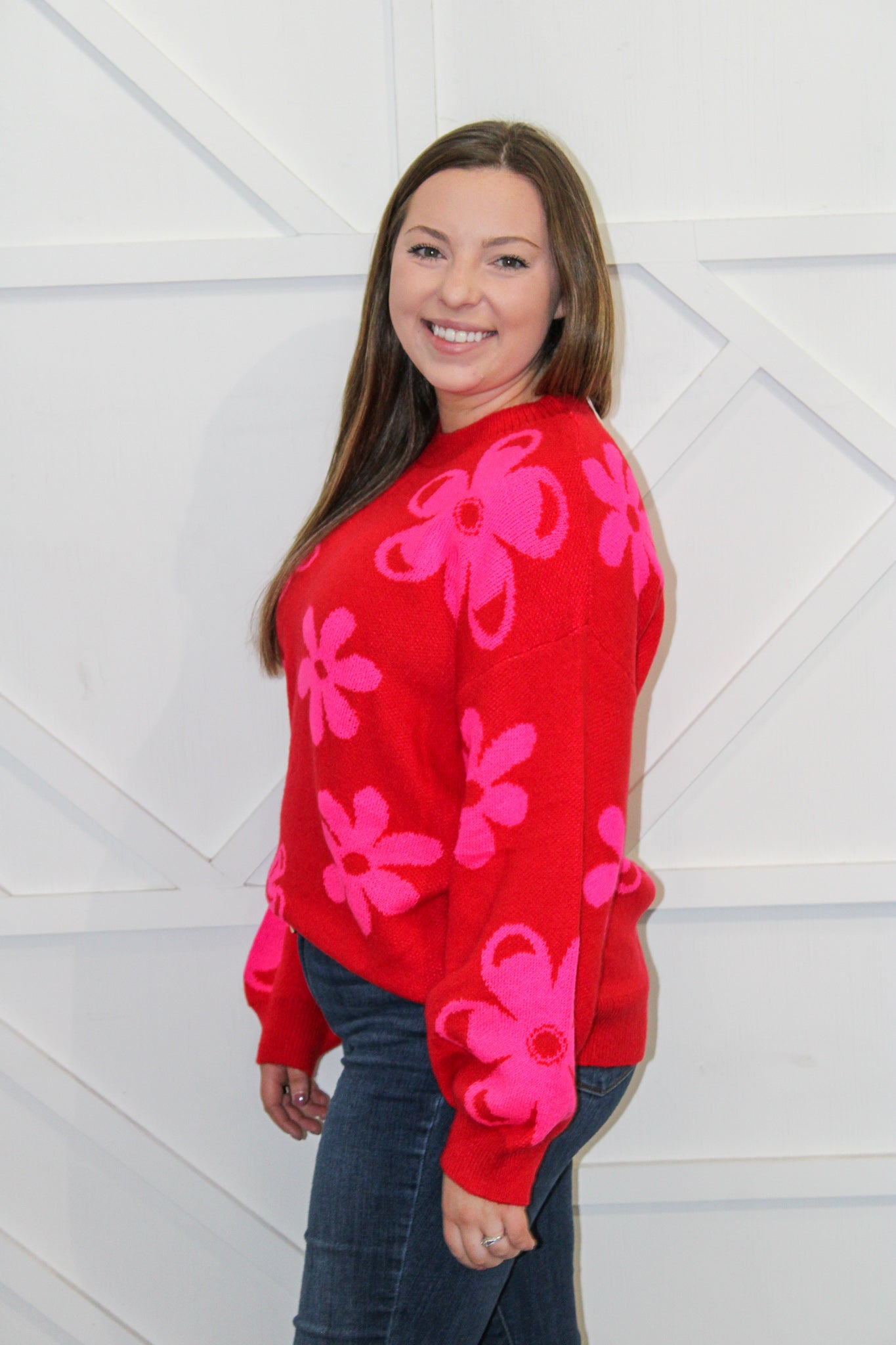 Lennon Knit Flower Sweater