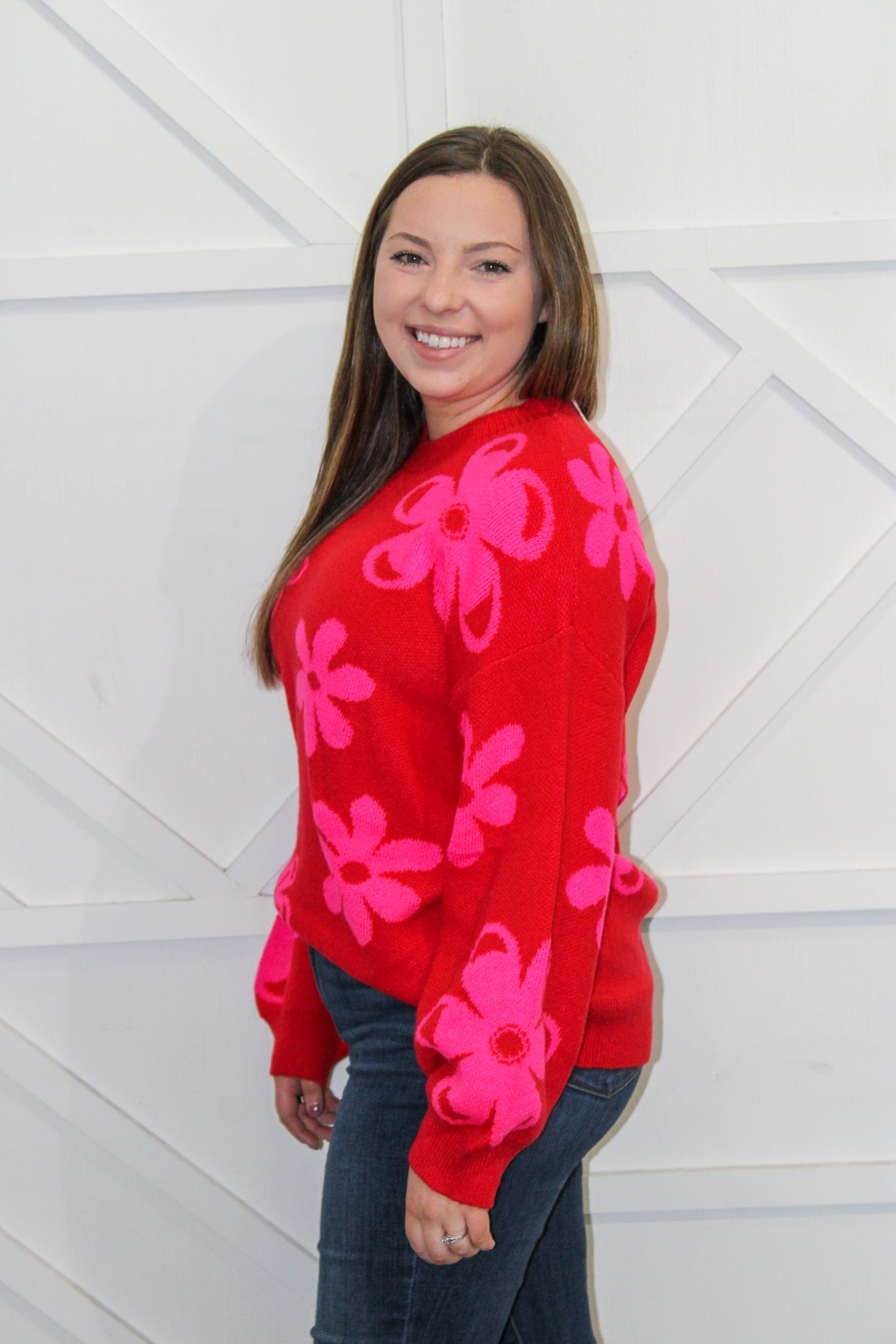 Lennon Knit Flower Sweater