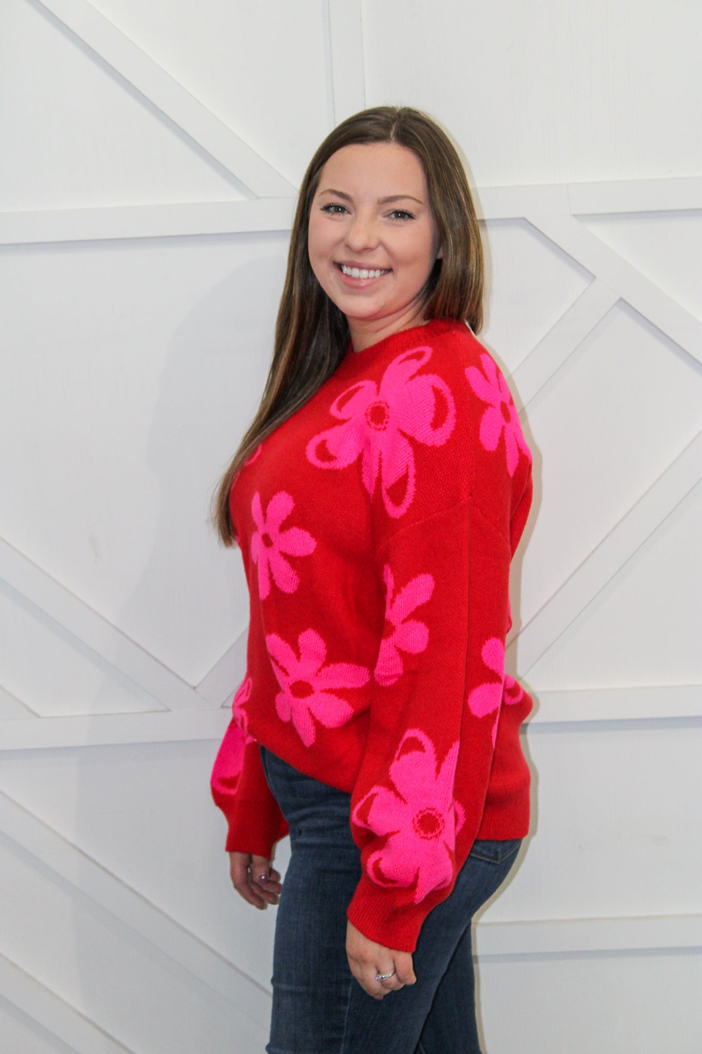 Lennon Knit Flower Sweater