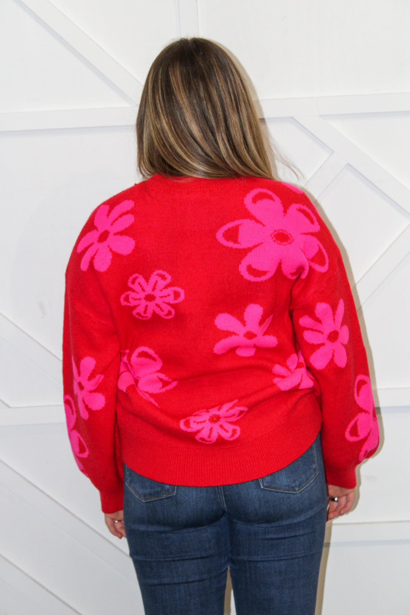 Lennon Knit Flower Sweater