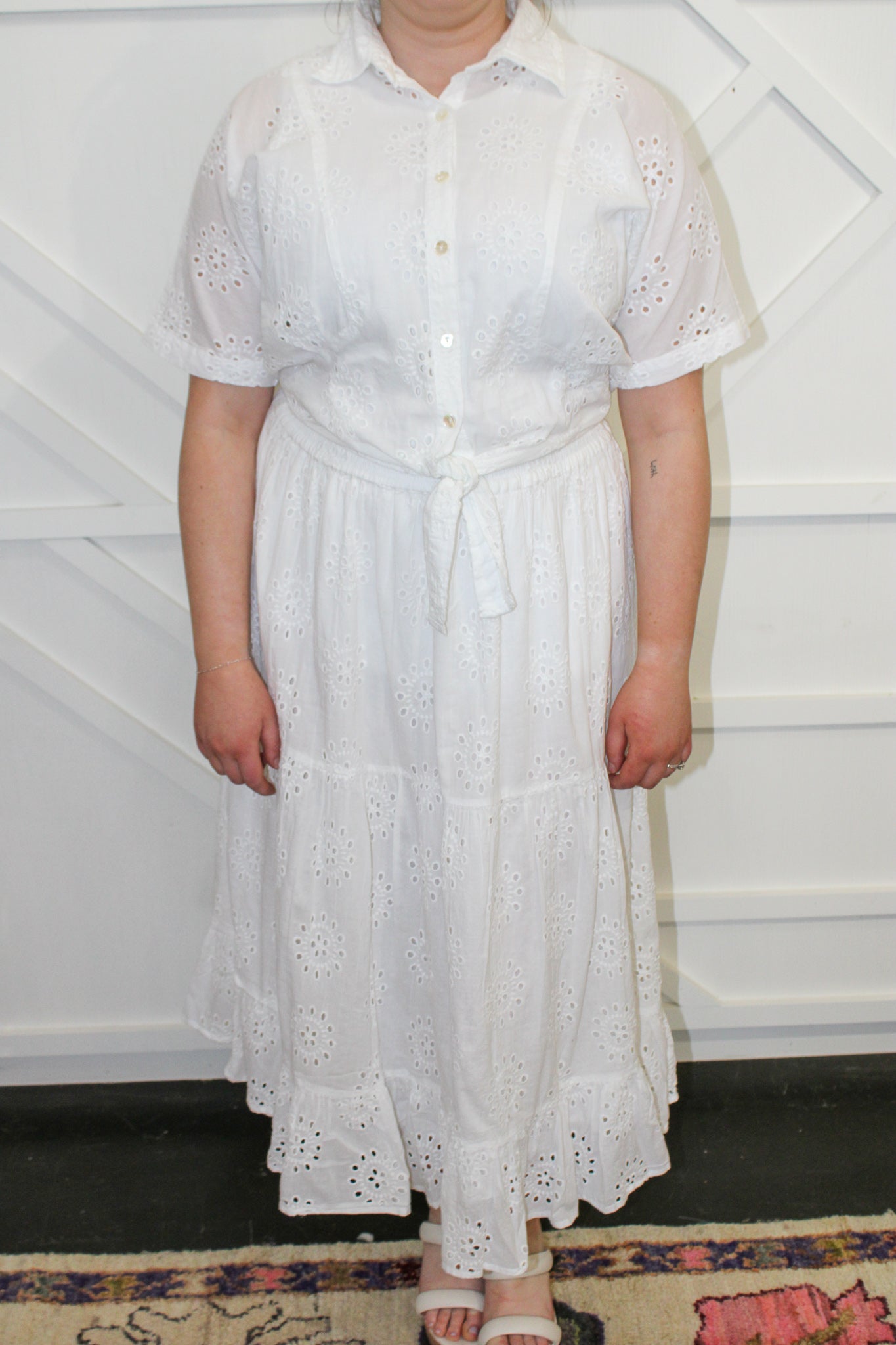 Ellie Eyelet Tiered Skirt